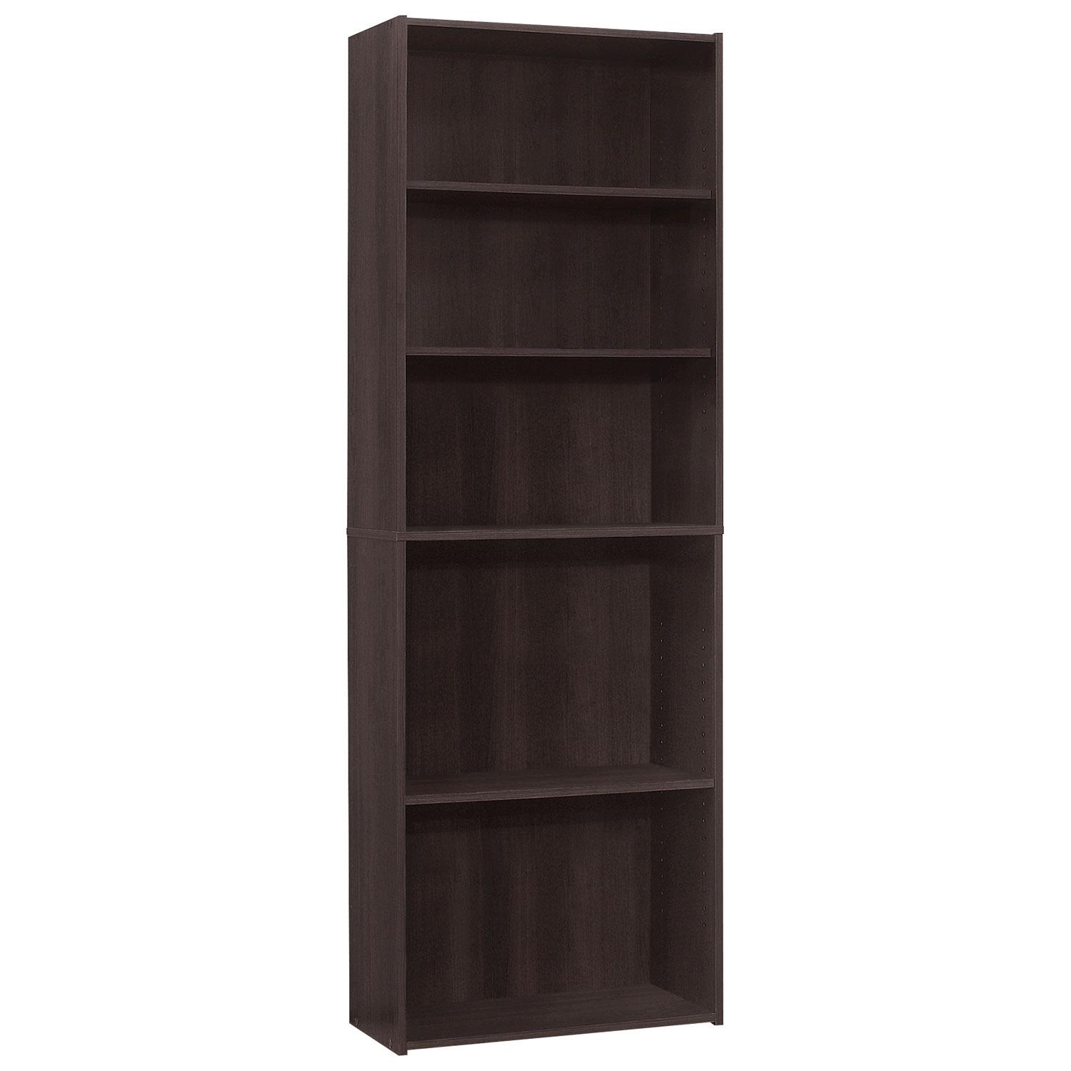 Monarch 72" 5-Shelf Bookcase - Cappuccino