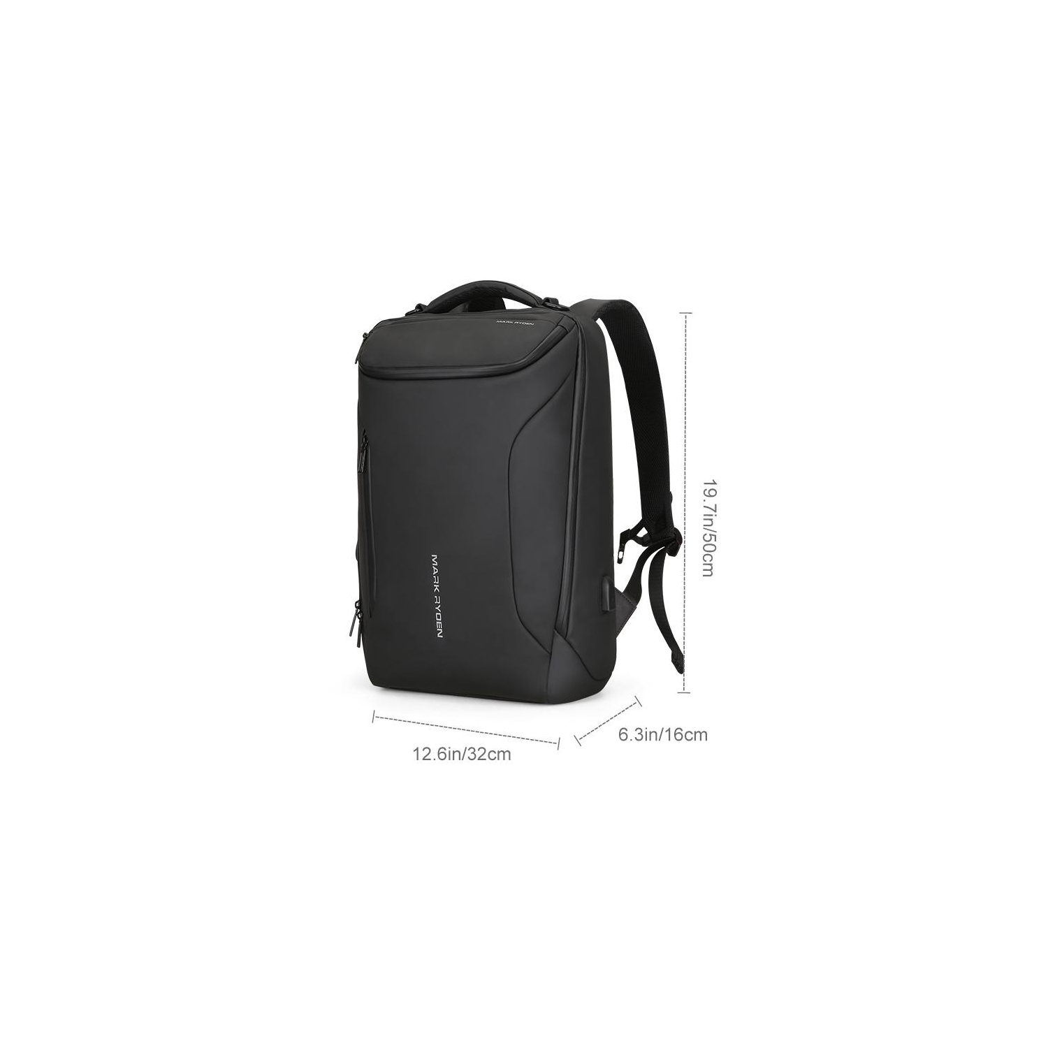 Mark Ryden "NAVARRO II 2 Pocket" Business & Travel USB Charging laptop Backpack, Ergonomic Straps, Anti-Theft Pocket