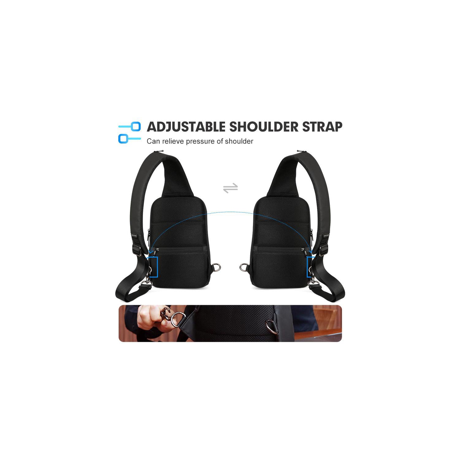 Mark Ryden "NAVARRO MINI" USB Charging Sling Bag w/ USB Charging Port, Anti-Theft Back Pocket & Water Repellent Material