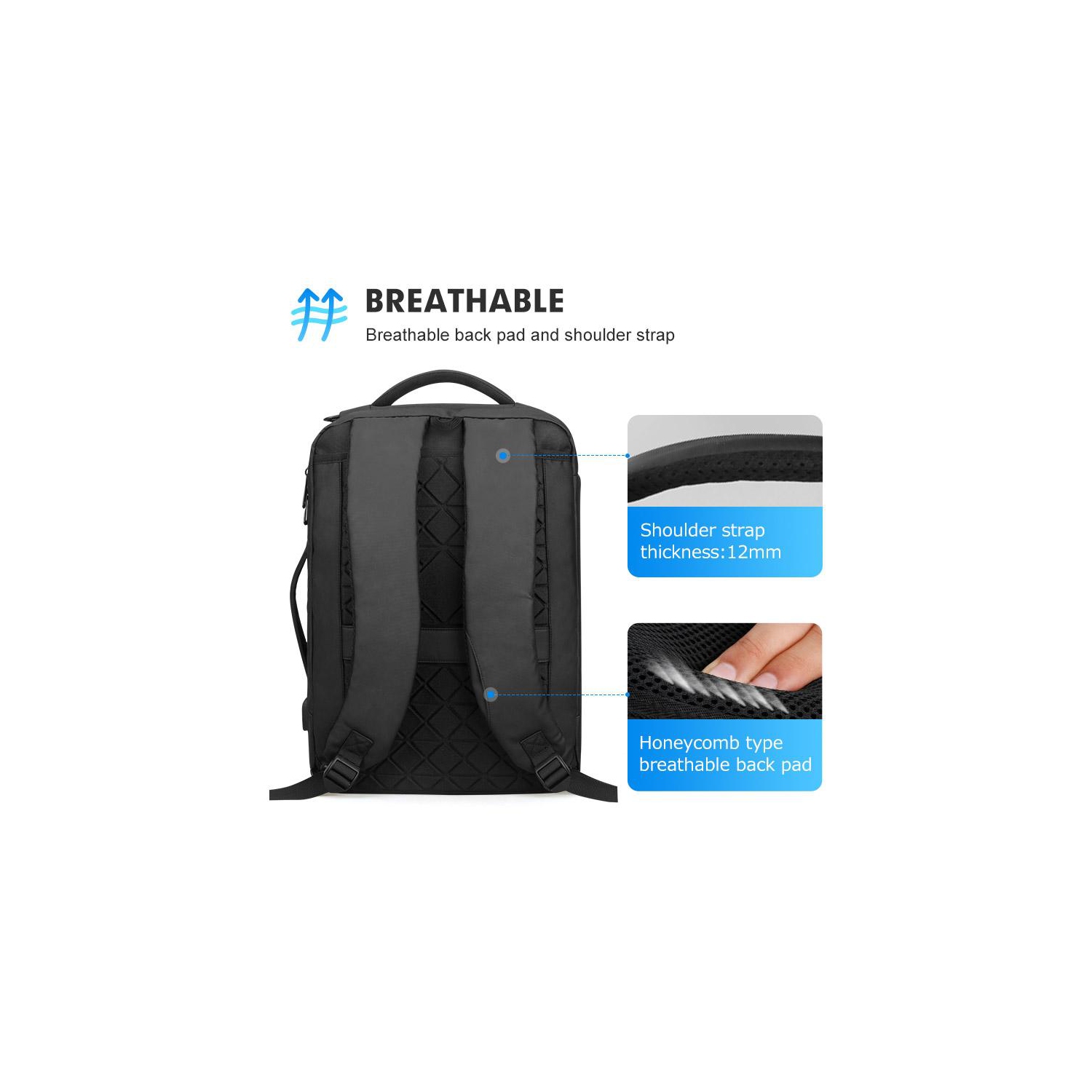 Le sac à dos pour portable DARWIN de Mark Ryden est un sac à dos imperméable qui se transforme facilement en mallette