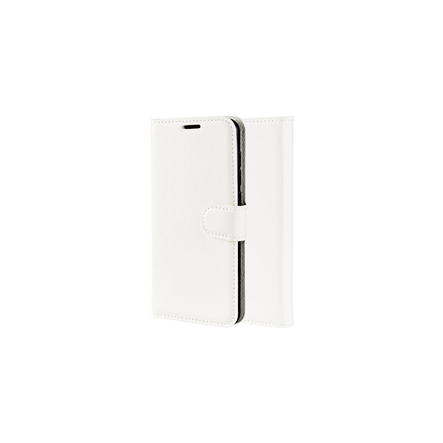PANDACO White Leather Wallet Case for Samsung Galaxy Note 10