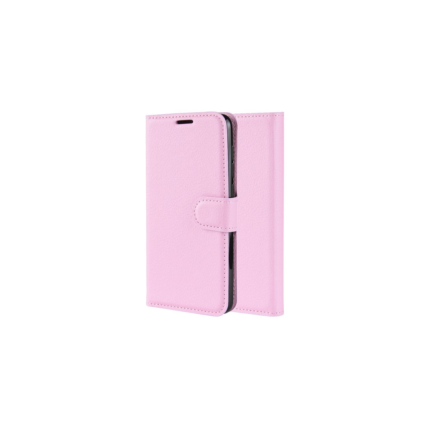 PANDACO Pink Leather Wallet Case for Samsung Galaxy Note 10