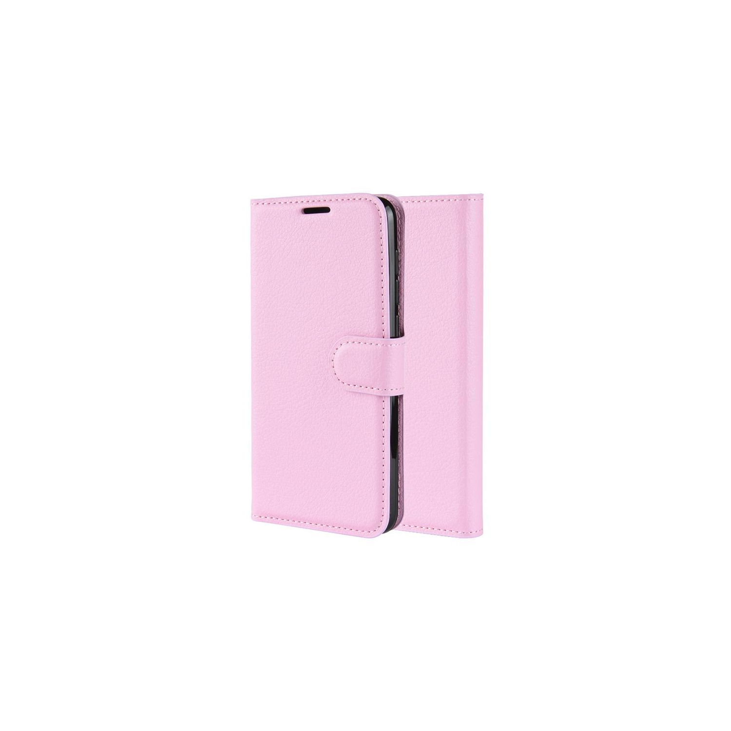 PANDACO Pink Leather Wallet Case for Samsung Galaxy A20
