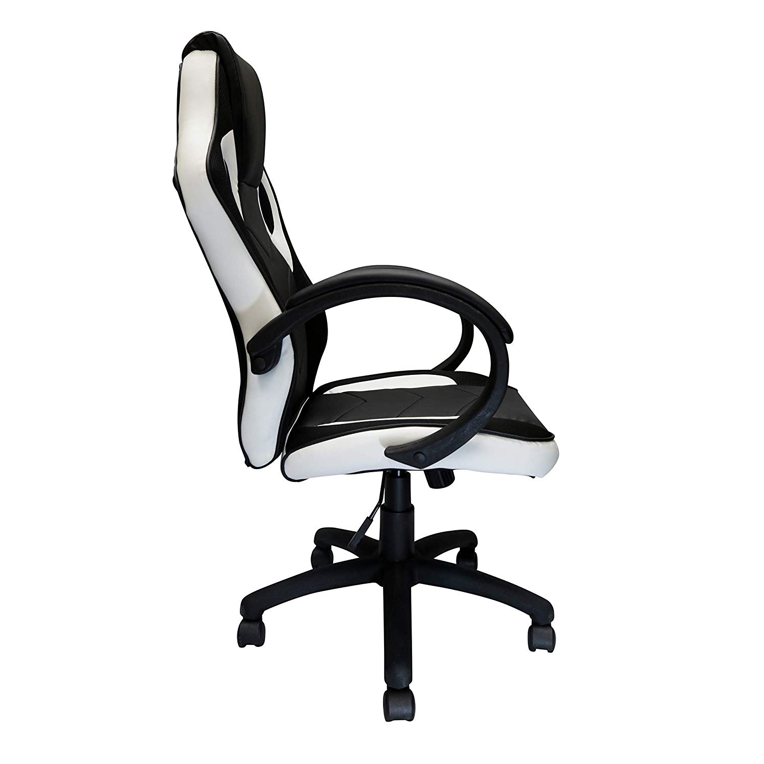 Meubles Nicer Reclining Racing Chaise de jeu avec Inclinez et blanc Armest