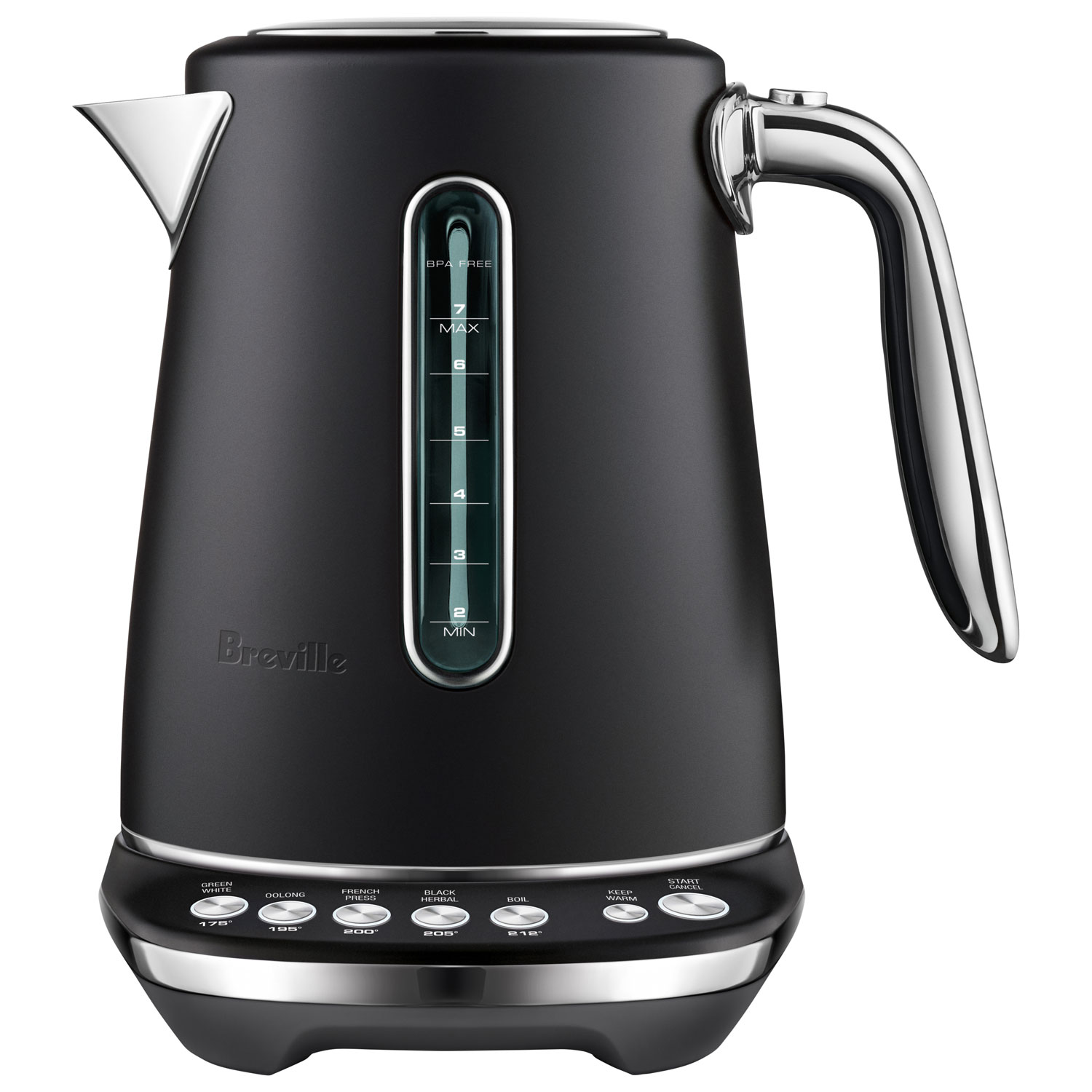 Breville Smart Kettle Luxe Programmable Electric Kettle - 1.7L - Black Truffle