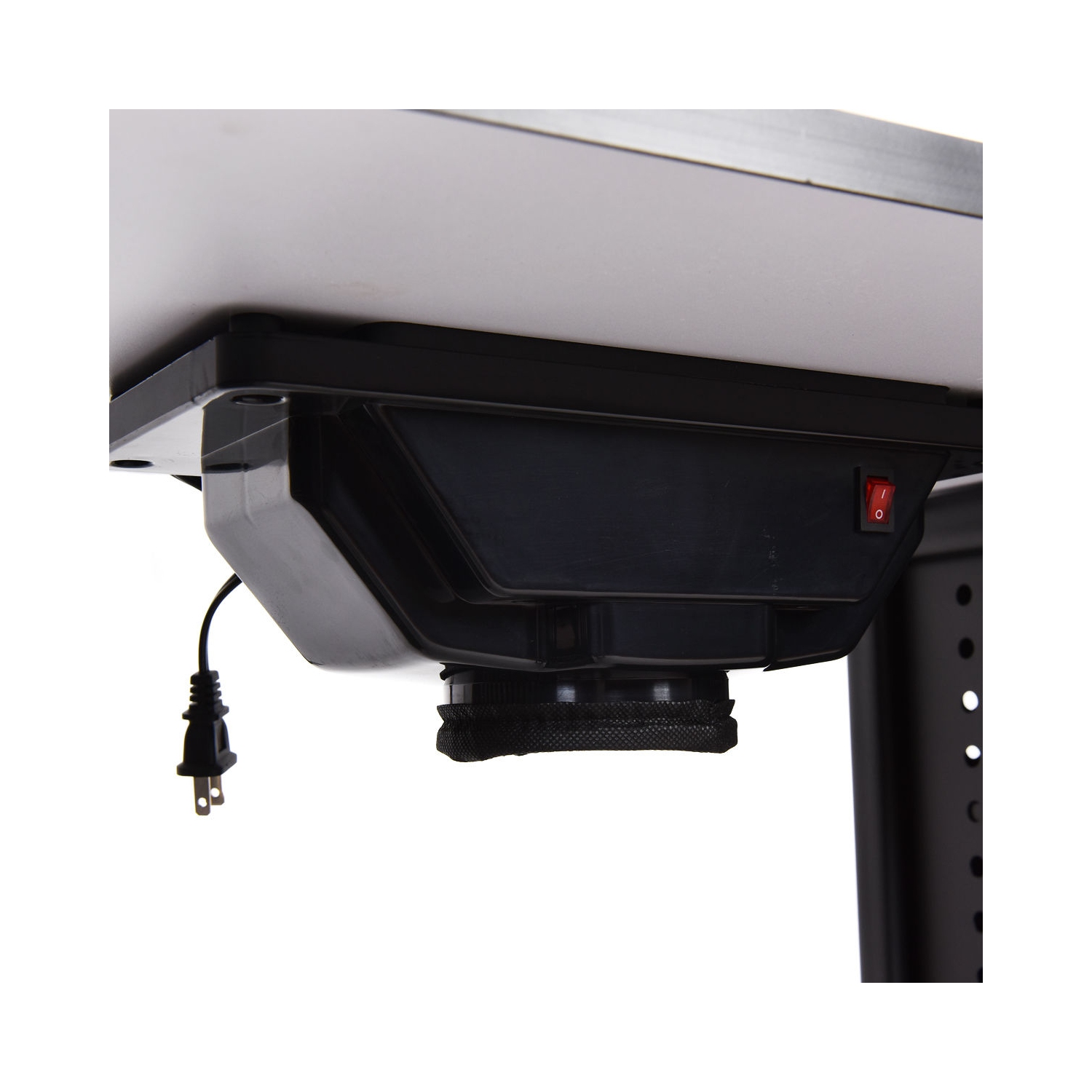 Gymax Manicure Nail Table Station Black Steel Frame Beauty Spa Salon Equipment Drawer