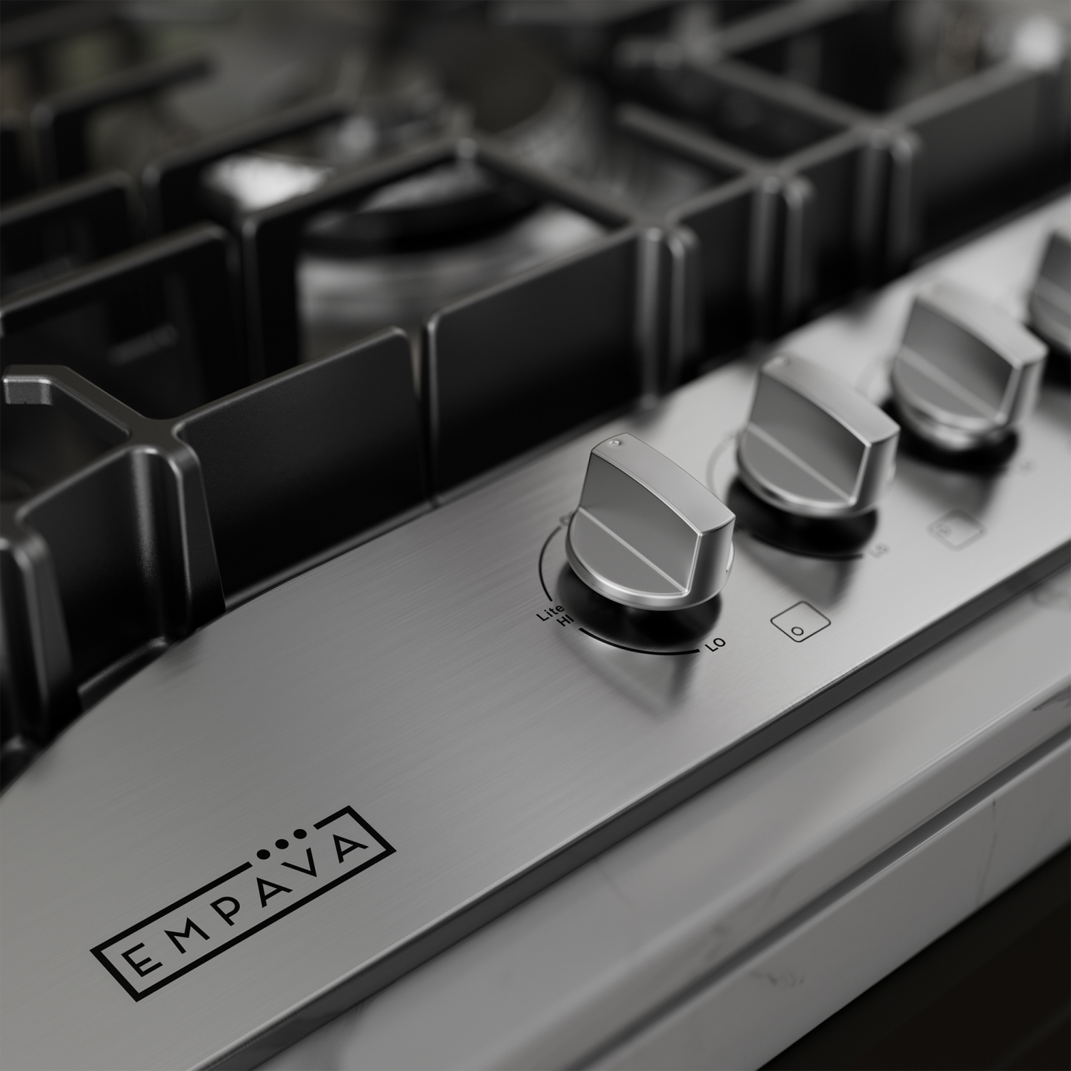 Surface de cuisson au gaz de 30 po à 5 brûleurs d’Emava - acier inoxydable