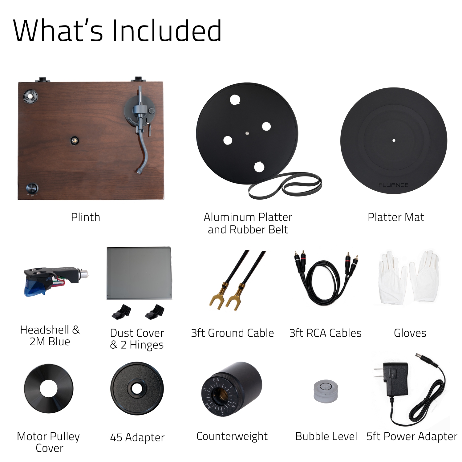 Fluance RT84 Reference High Fidelity Vinyl Turntable Record Player with Ortofon 2M Blue Cartridge & Speed Control Motor