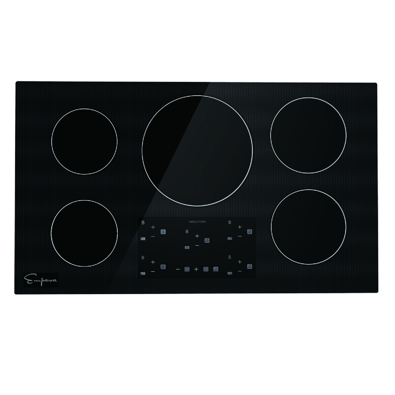 Surface de cuisson électrique à induction de 36 po à 5 brûleurs d’Emporva - Noir