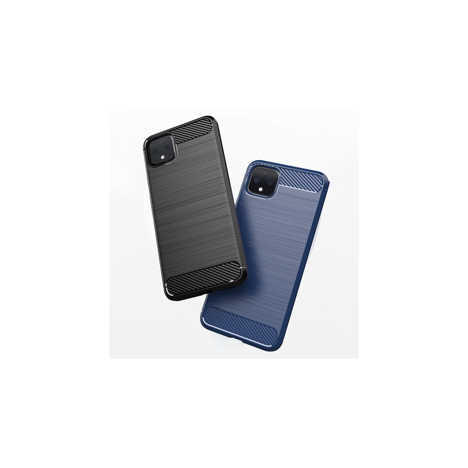 PANDACO Navy Brushed Metal Case for Google Pixel 4