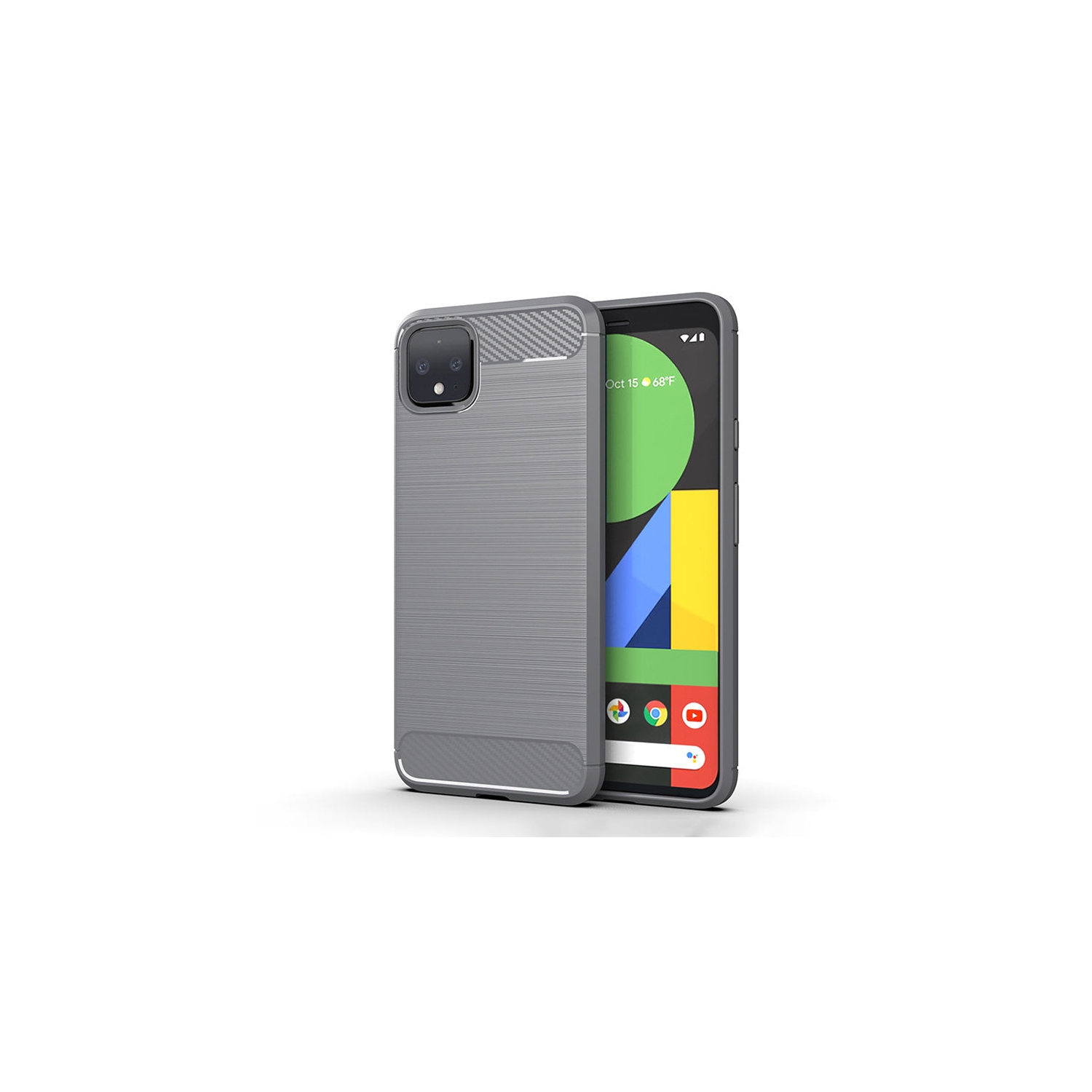 PANDACO Grey Brushed Metal Case for Google Pixel 4 XL