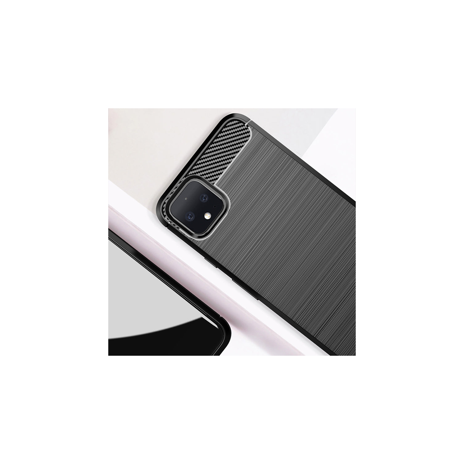PANDACO Grey Brushed Metal Case for Google Pixel 4 XL