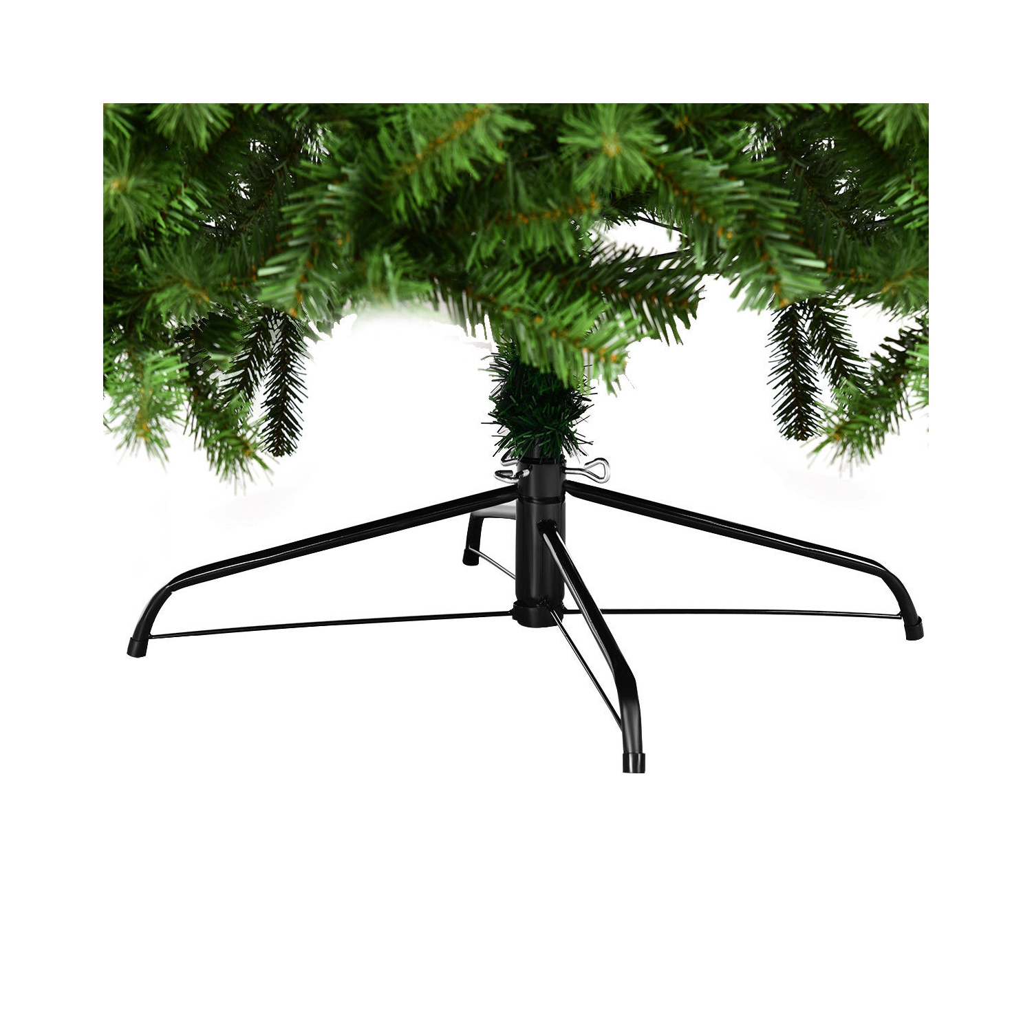 Costway 9FT PVC Artificial Christmas Tree 2132 Tips Premium Hinged w/ Solid Metal Legs