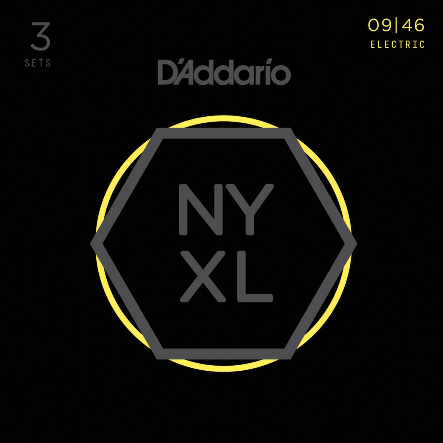 D'Addario NYXL 09-46 Electric Guitar Strings - 3 Pack