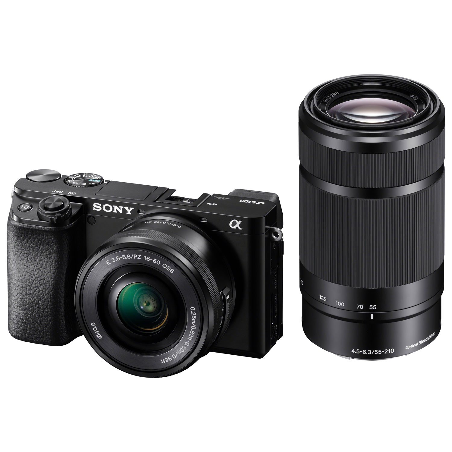 Sony Alpha a6100 Mirrorless Vlogger Camera with 16-50mm/55-210mm Lenses