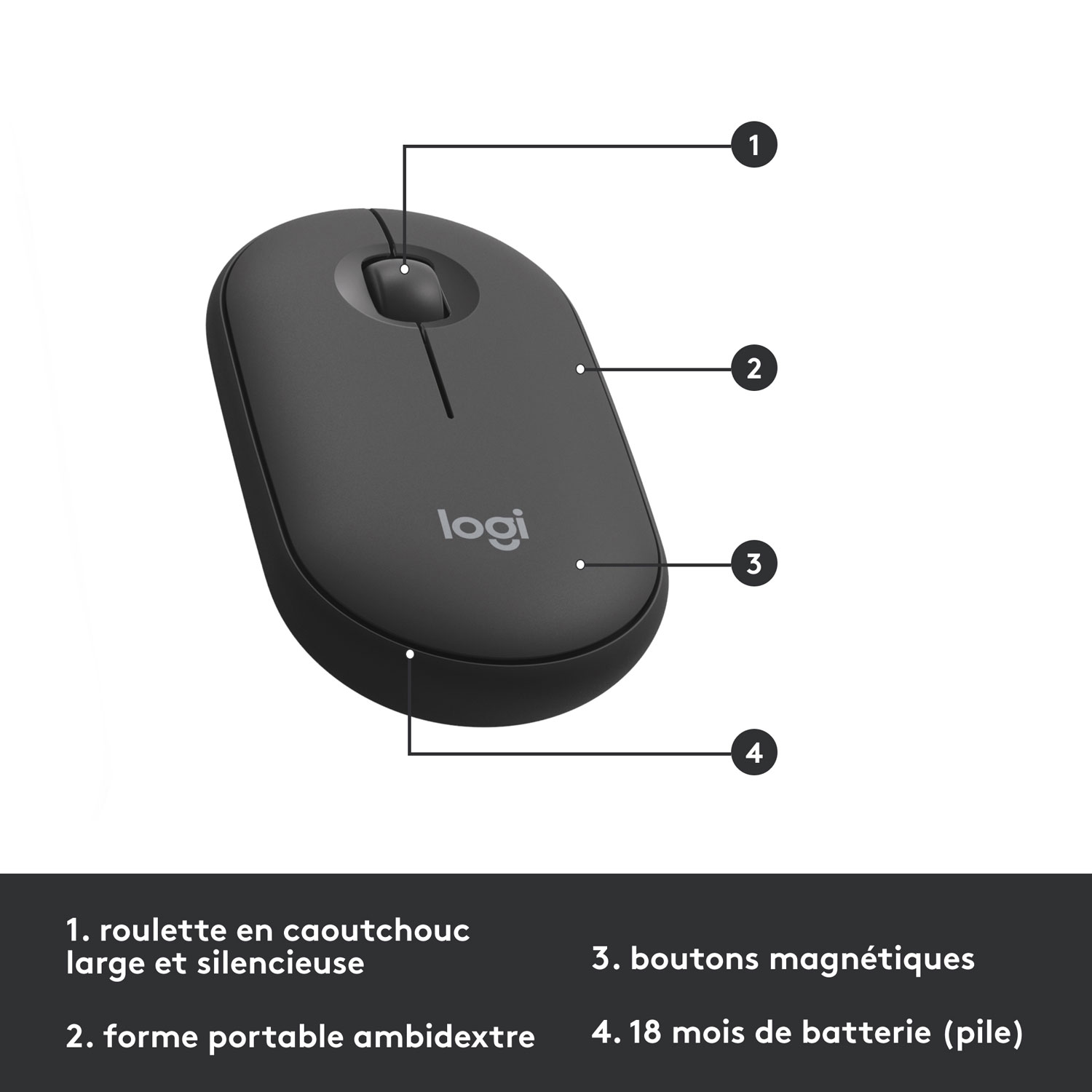 Ensemble avec clavier mince et souris optique sans fil MK 470 de Logitech - Noir
