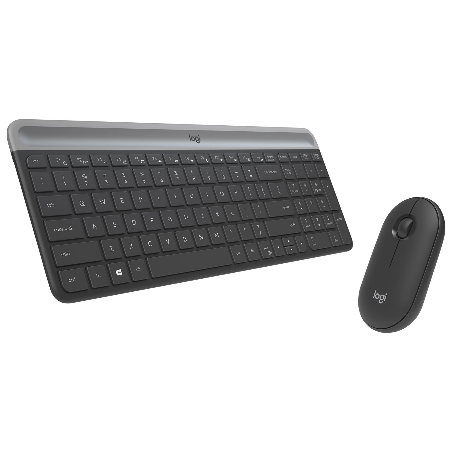 Ensemble avec clavier mince et souris optique sans fil MK 470 de Logitech - Noir