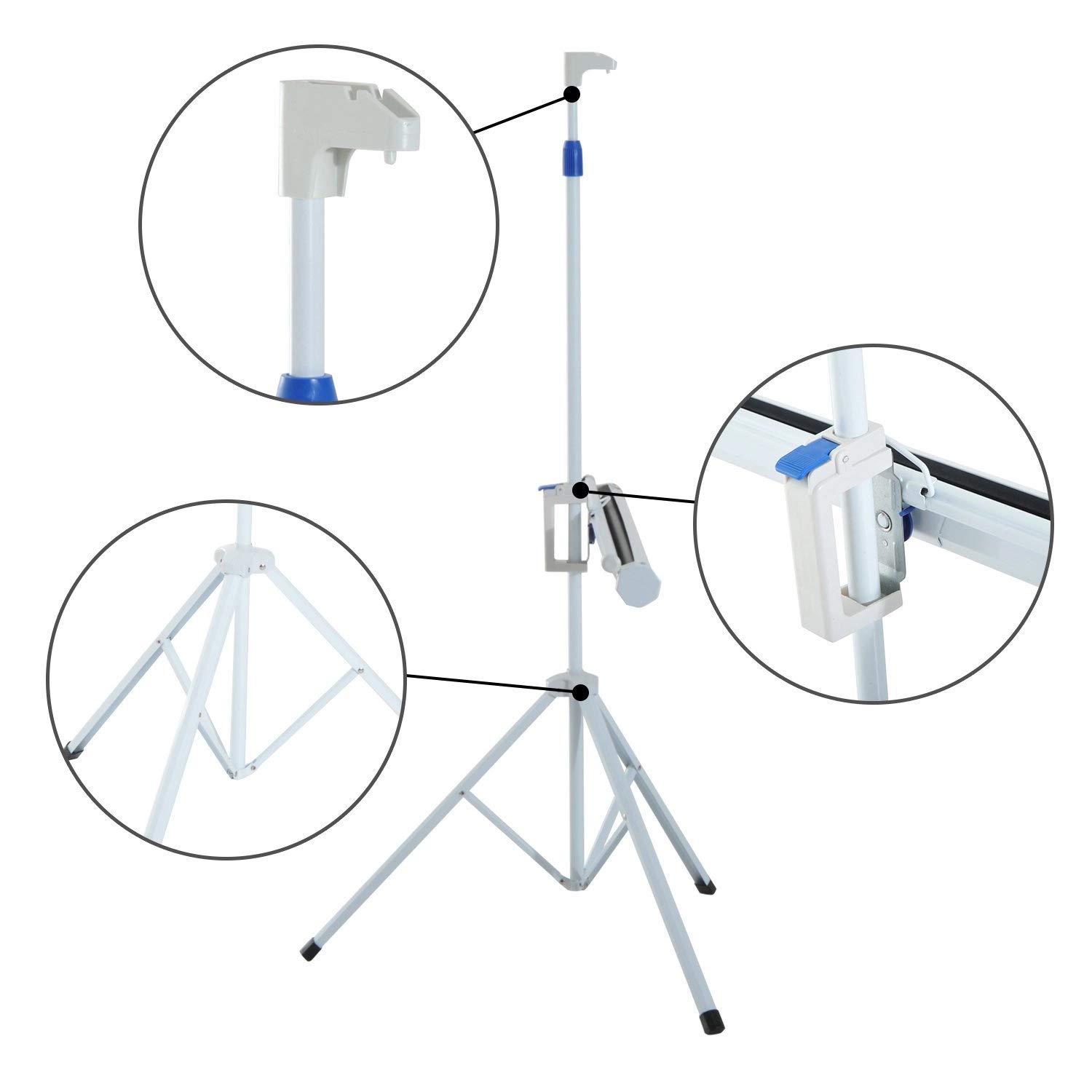 Projection Screen 100" 16:9 with Tripod Stand Height Adjustable Portable Projection Screen Foldable Stand