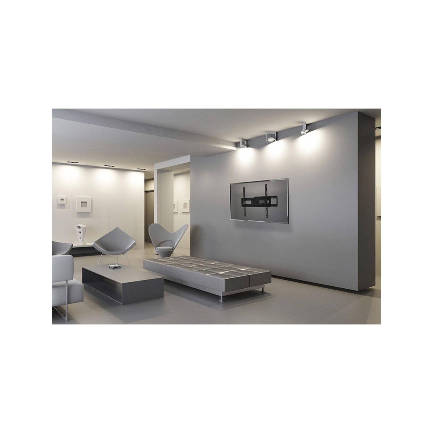 Support mural articulé pour téléviseur de 26 à 55 po supportant jusqu'à 88 lb, VESA maximal 600 et clous en bois muraux de 12 à 16 po