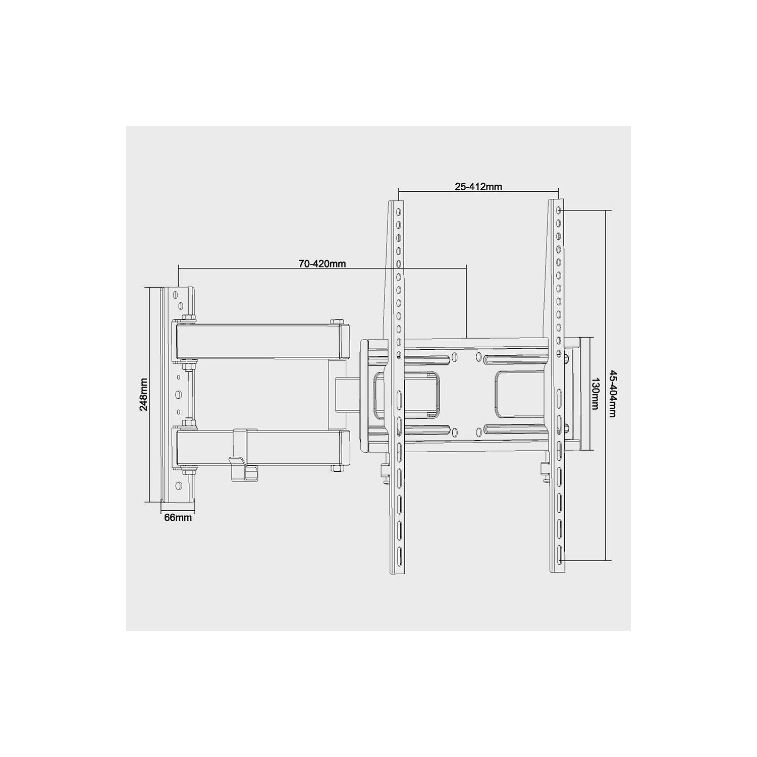 26-55 Inch Full Motion TV Wall Mount Hold up to 77LBS and Extension Max 420MM, TV Bracket with Articulating Arms Swivels Tilts and Max VESA 400x400mm