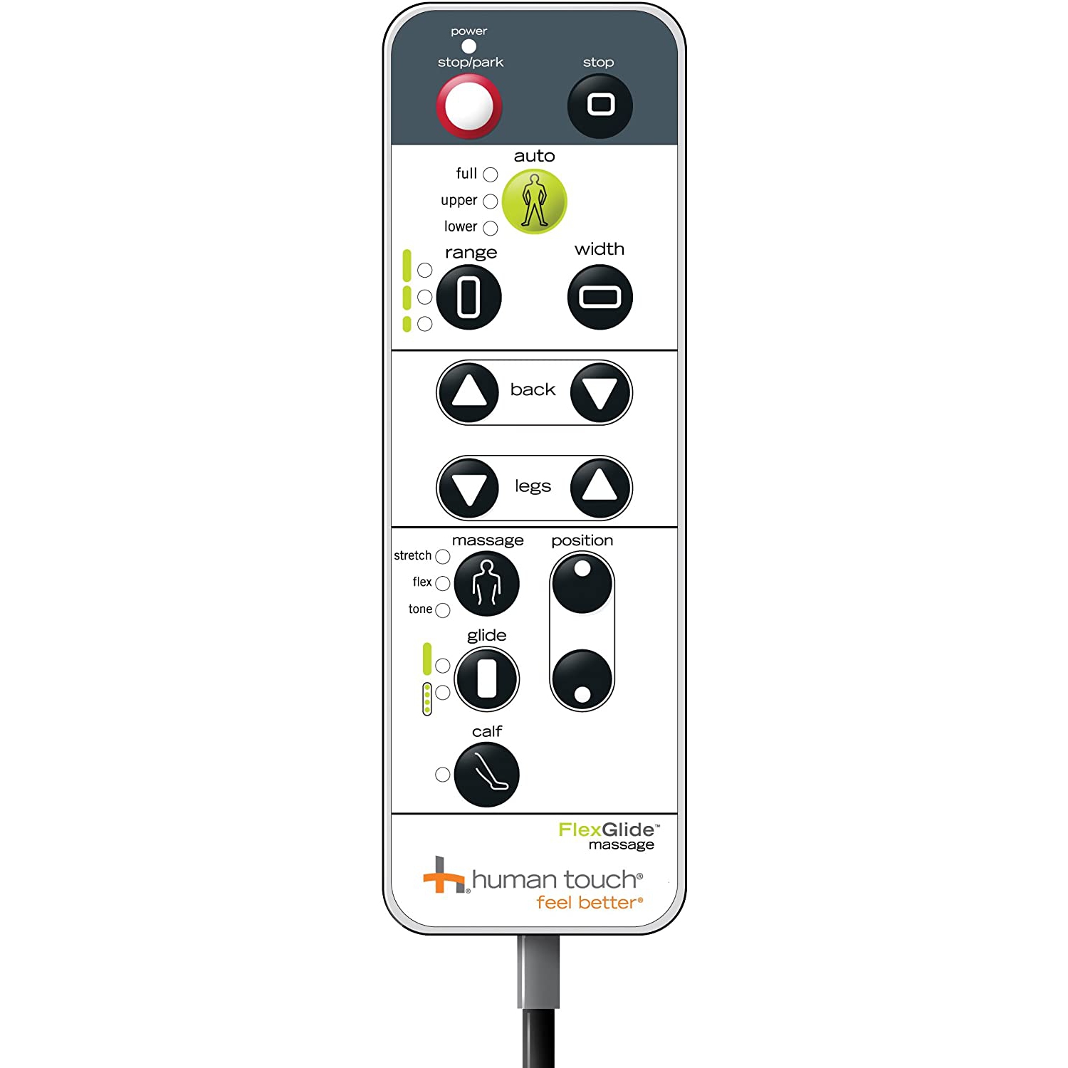 Fauteuil massage intégral pivotement/inclinaison 5.1 po de Human Touch-taille moyenne-Noir