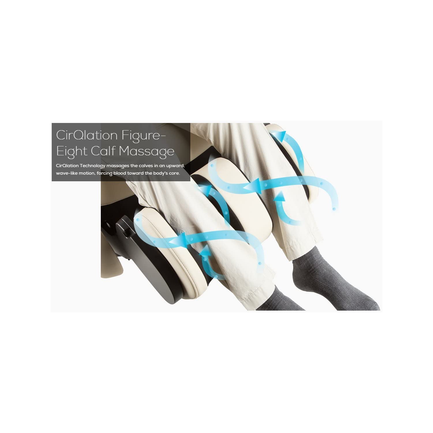 Human Touch WholeBody 7.1" Swivel & Recline Full Body Massage Chair - Bone