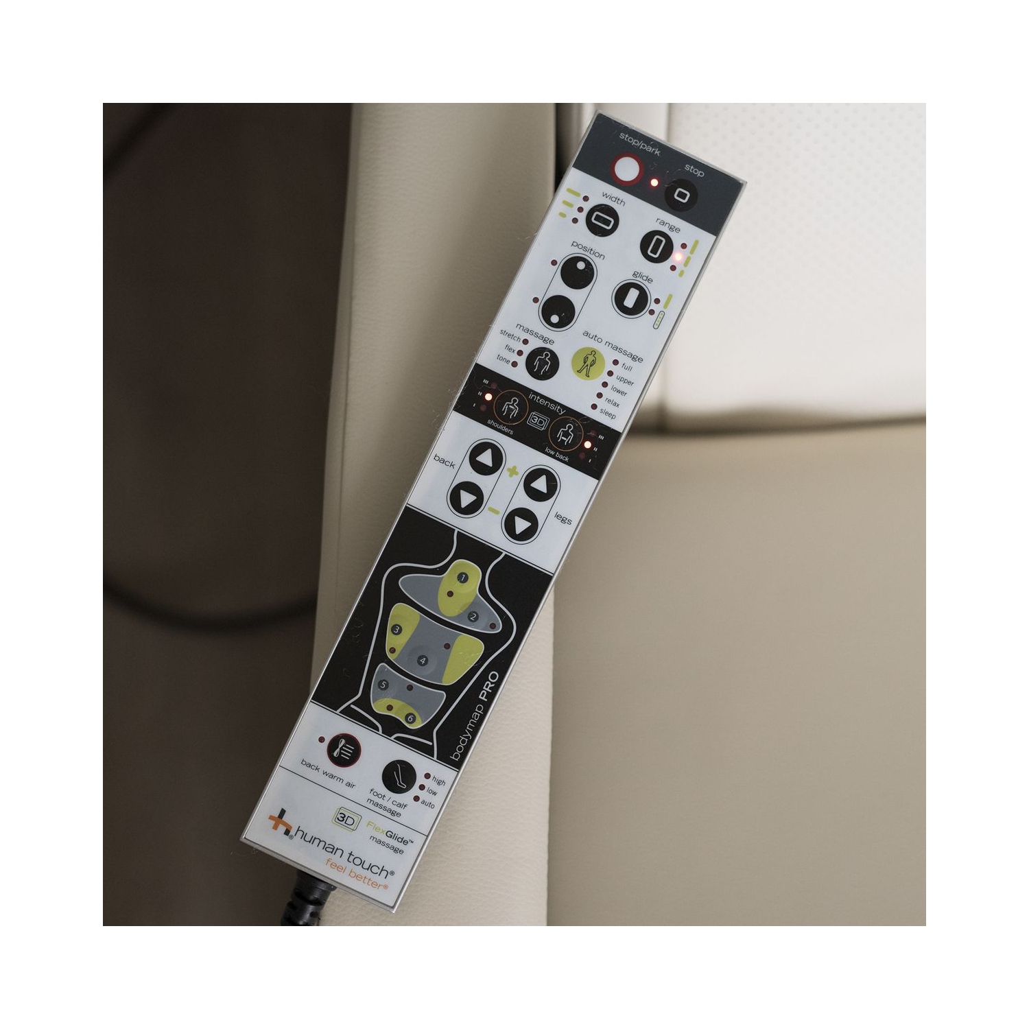 Human Touch WholeBody 7.1" Swivel & Recline Full Body Massage Chair - Bone