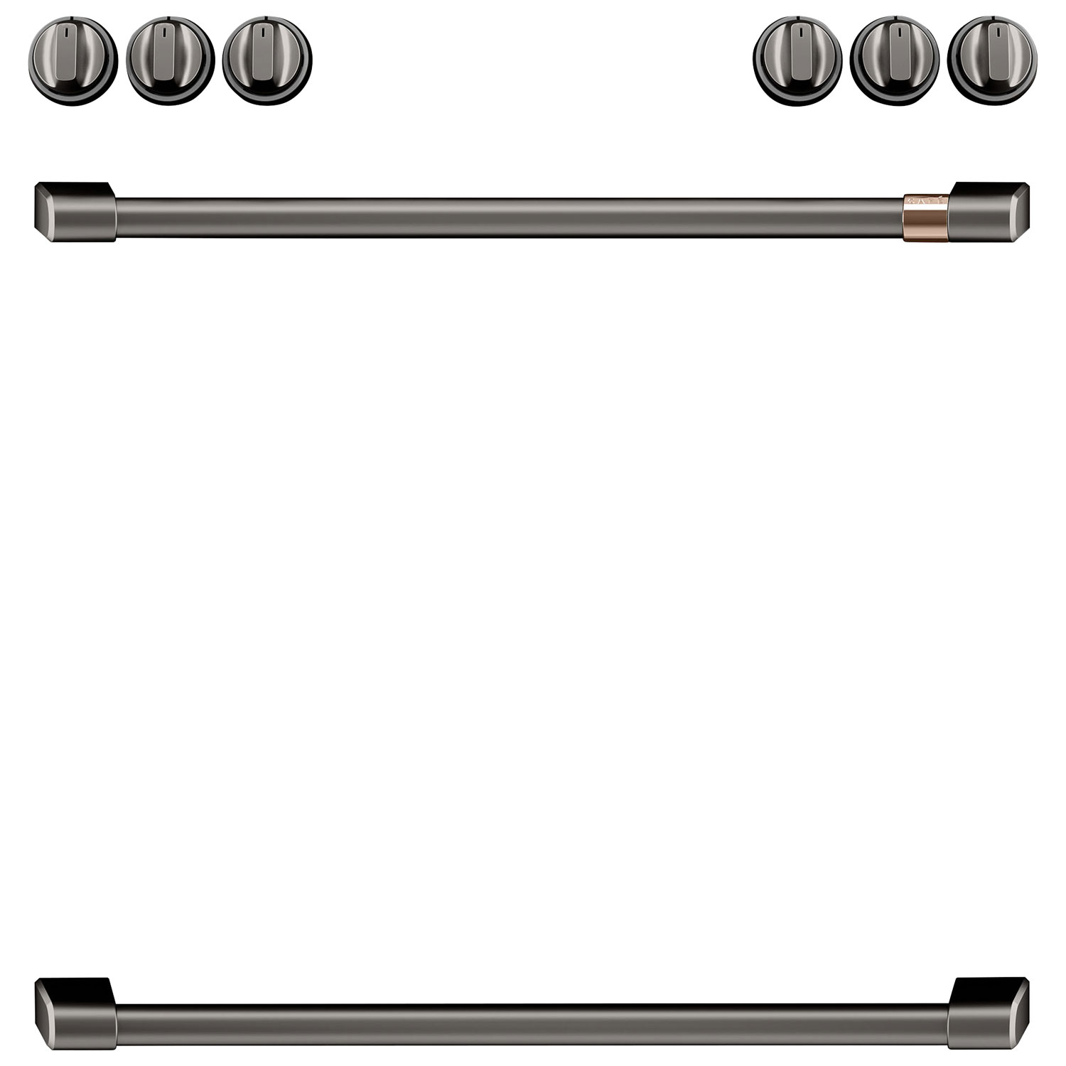 Café 8-Piece Electric Cooktop Handle Kit - Brushed Black