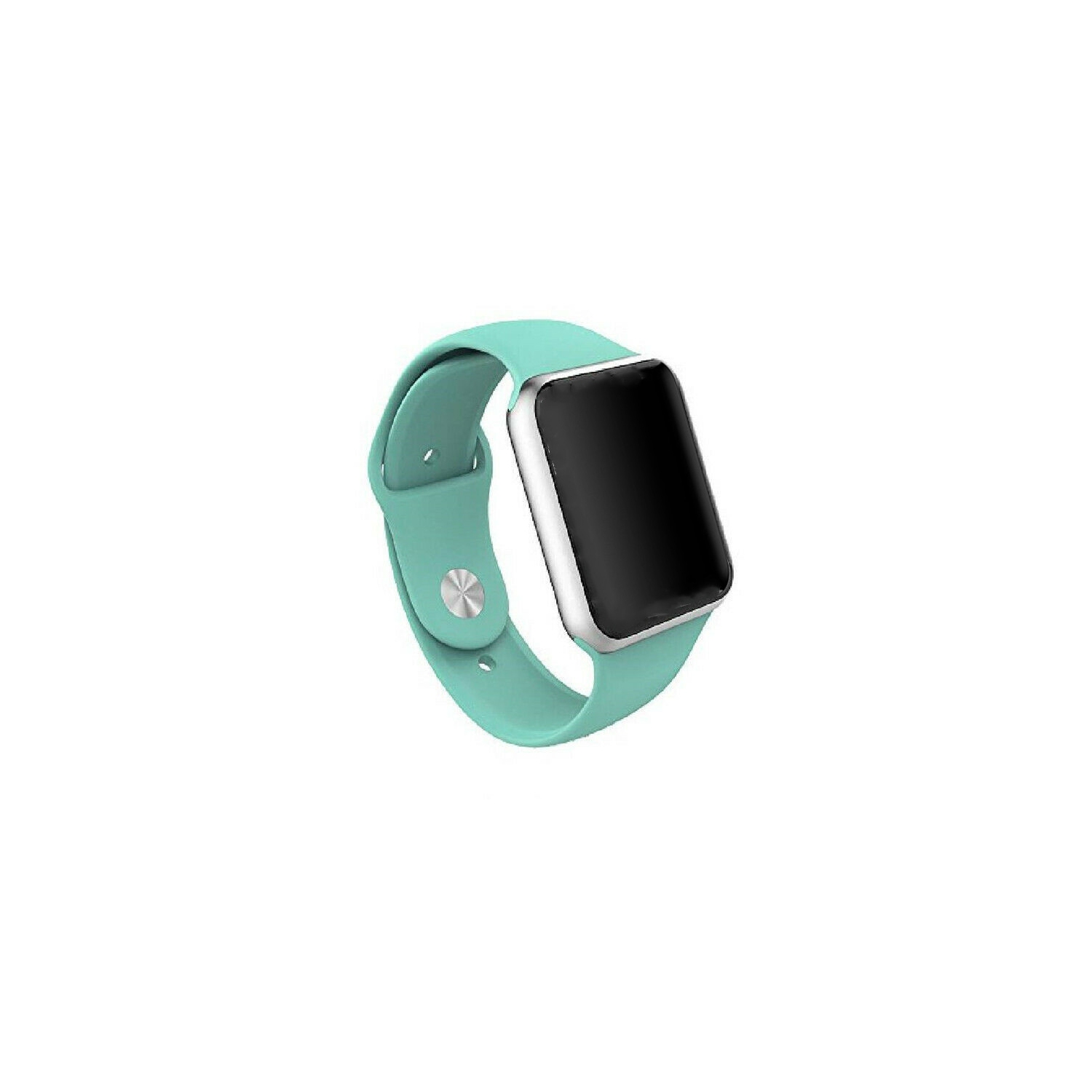 Soft Silicone Replacement Band Strap for Apple Watch iWatch Series 1 to 7 SE, 38mm 40mm 41mm, Teal
