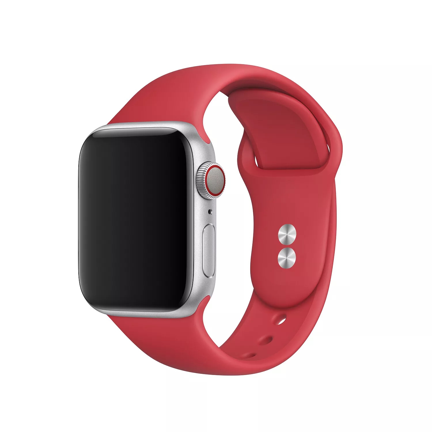 Soft Silicone Replacement Band Strap for Apple Watch iWatch Series 1 to 10 SE Ultra, 42mm(Series 123) 44mm 45mm 46mm 49mm, Red