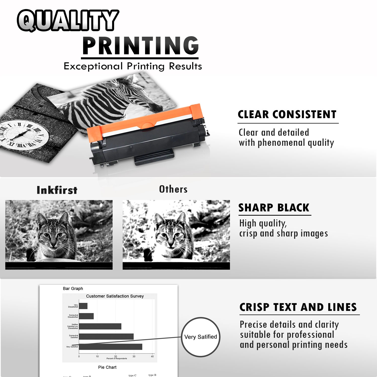 [CHIP INCLUDED] 2 High Yield Inkfirst Compatible Toner Cartridges TN-760 TN760 Replacement for Brother TN-760 MFC-L2710DW