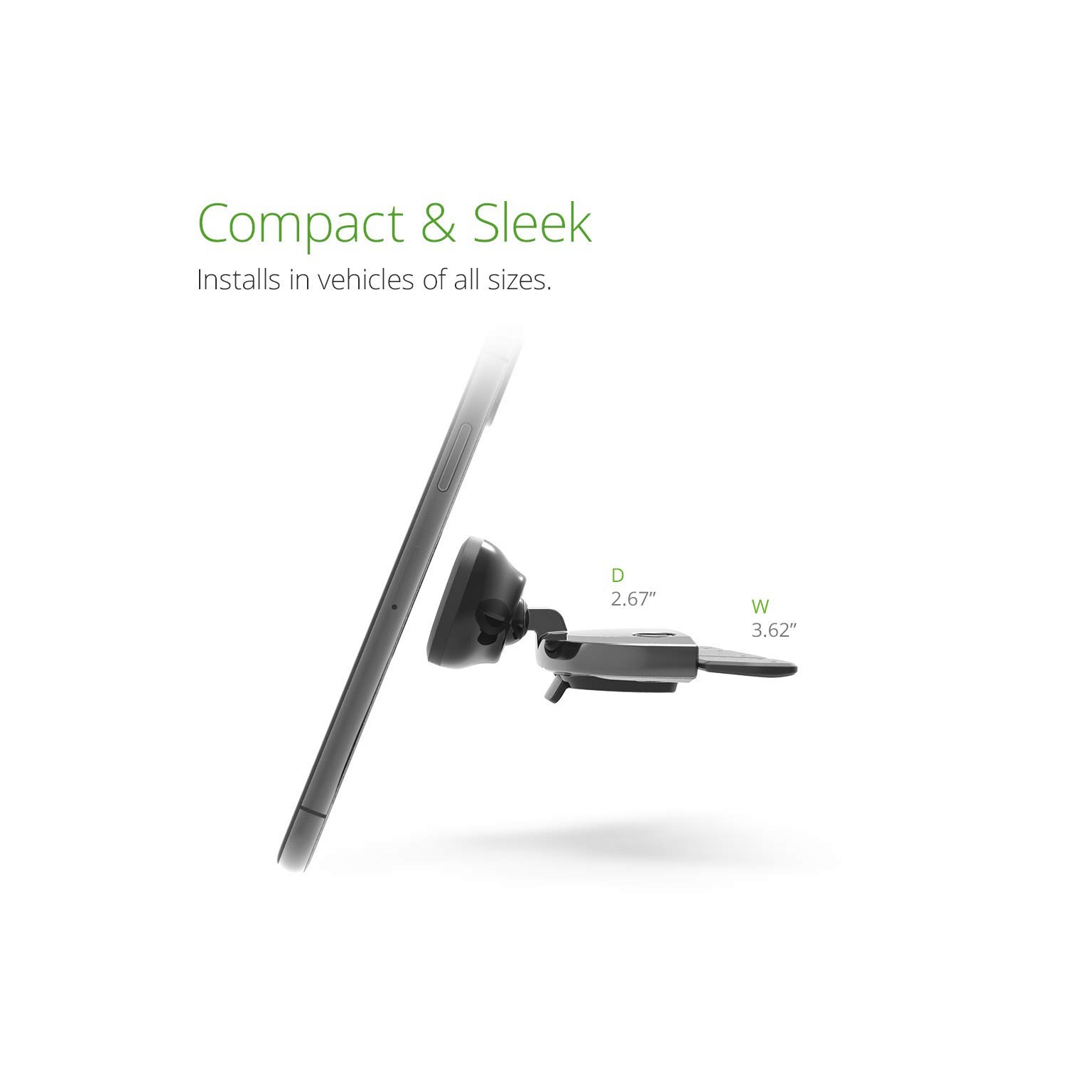 IOttie - fixation magnétique pour bouche d’air iTap 2, noire universelle