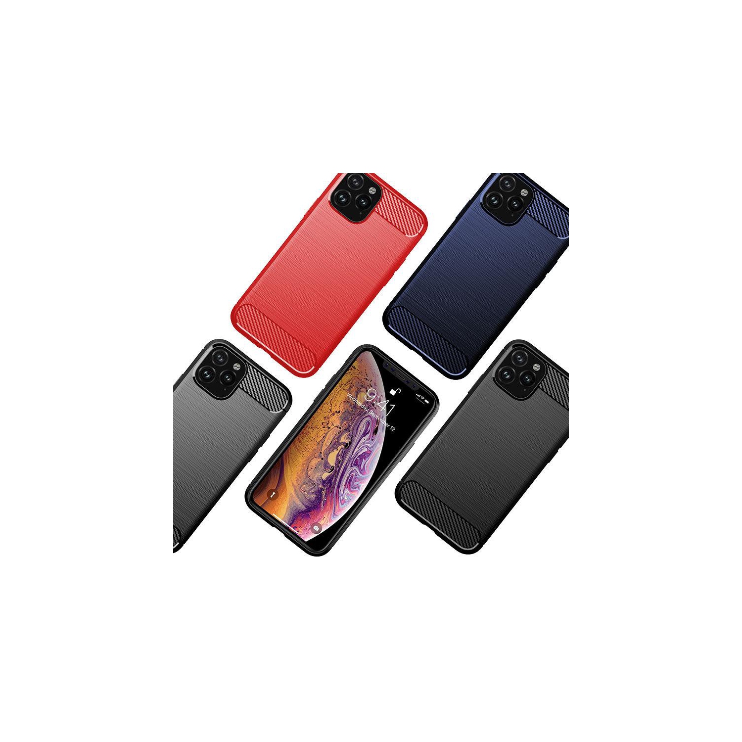 PANDACO étui en métal brossé marine pour iPhone 11 Pro