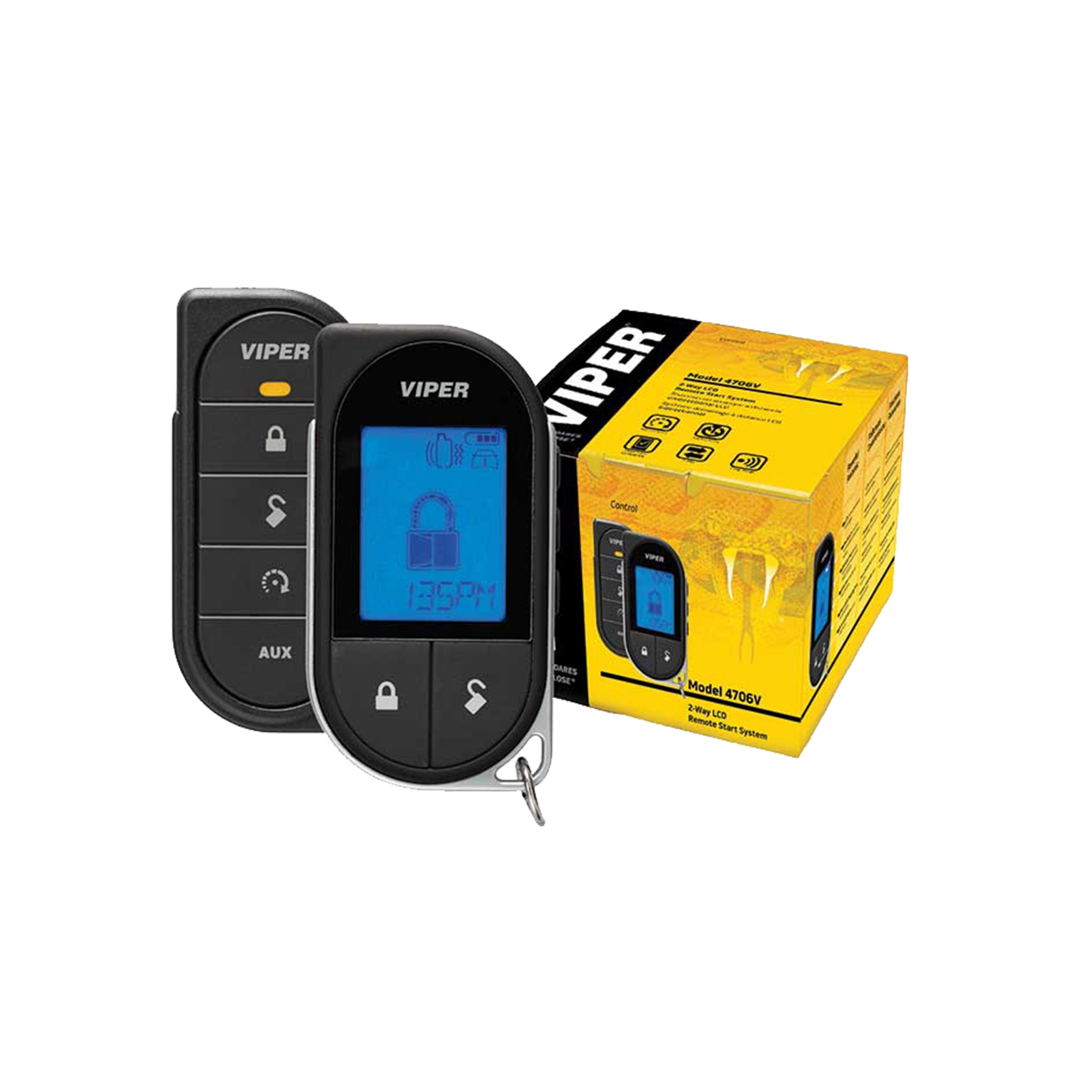 Viper D9756V 2-Way 5-Button LCD Remote Control Transmitter - RF Kit for DS4/DS4+