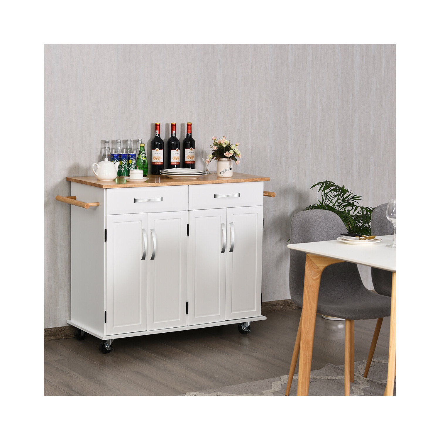 Desserte de cuisine Costway multi-rangements