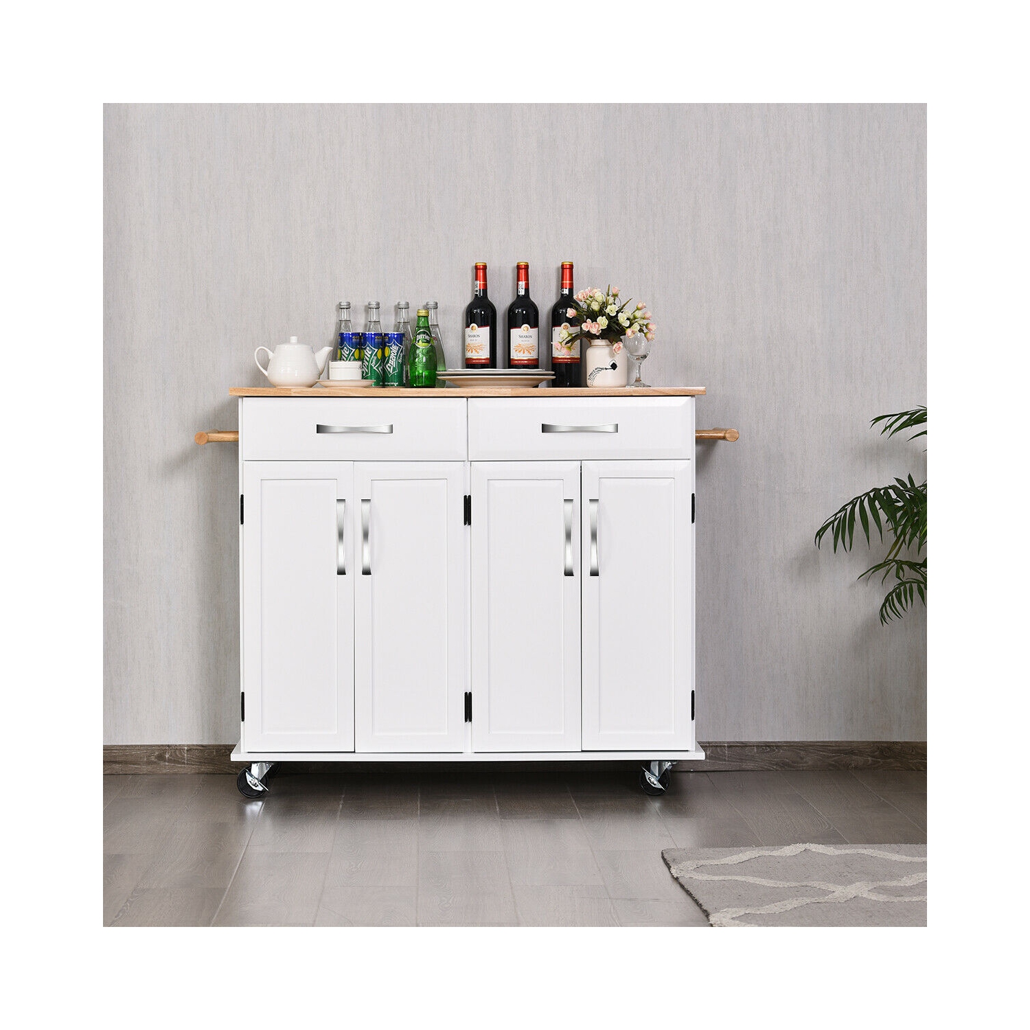 Desserte de cuisine Costway multi-rangements