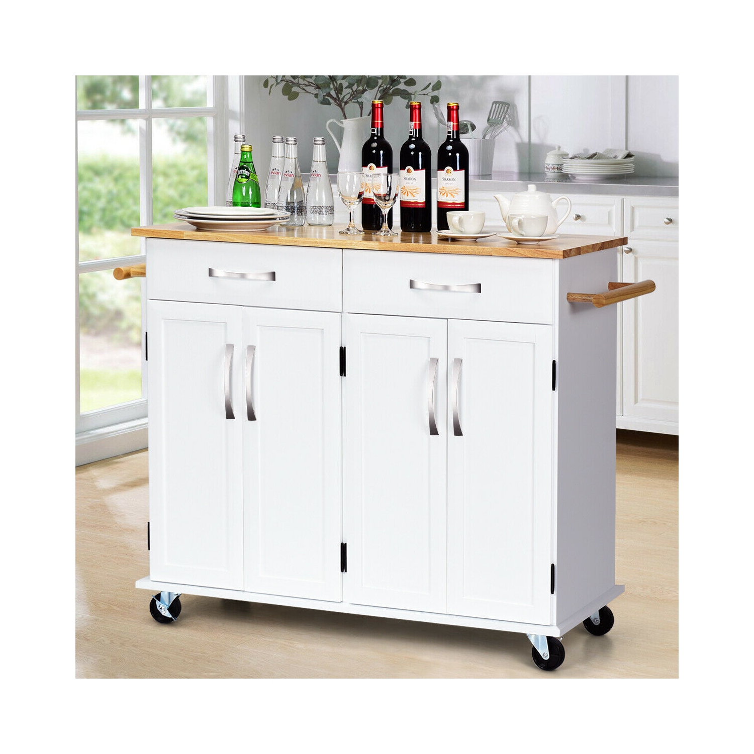Desserte de cuisine Costway multi-rangements