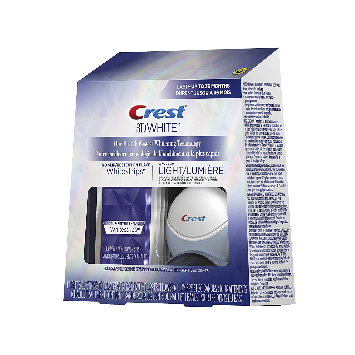 crest 3d white whitestrips with light kit