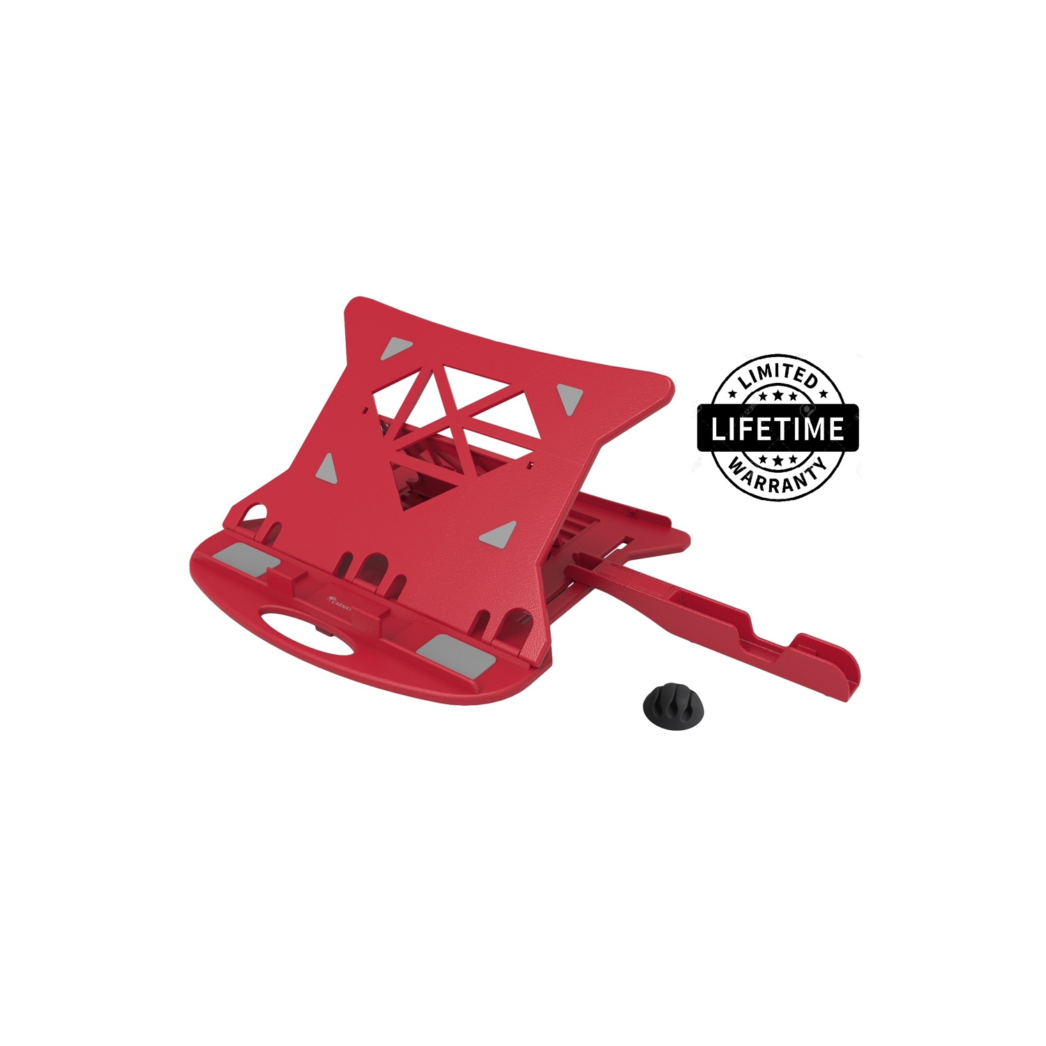 Carnation Ergonomic Adjustable Laptop Stand, Compatible With Macbook, Notebook, Tablets - Red Colour