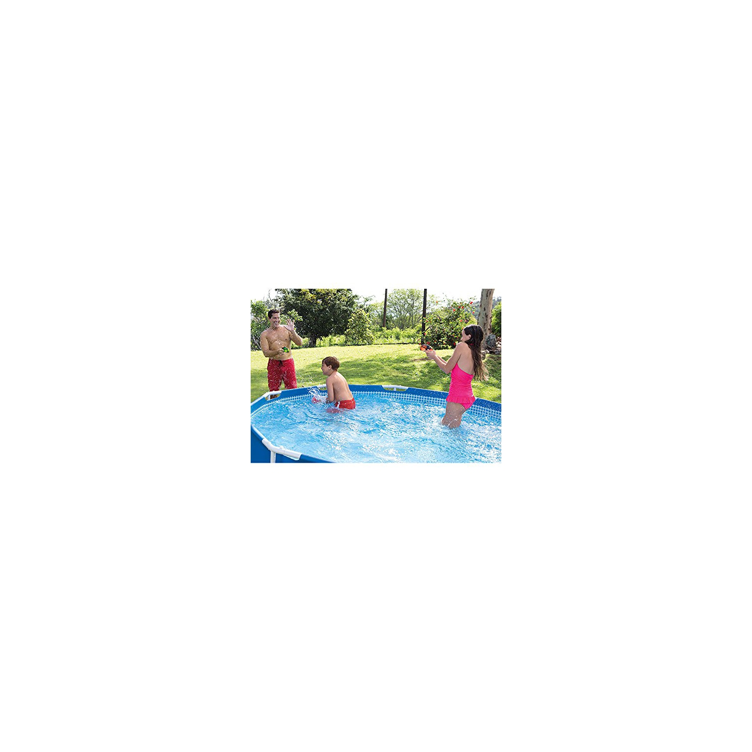 Intex 28211EH 12Ft X 30In Metal Frame Set Pool Toy, 12 ft x 30 in, beige