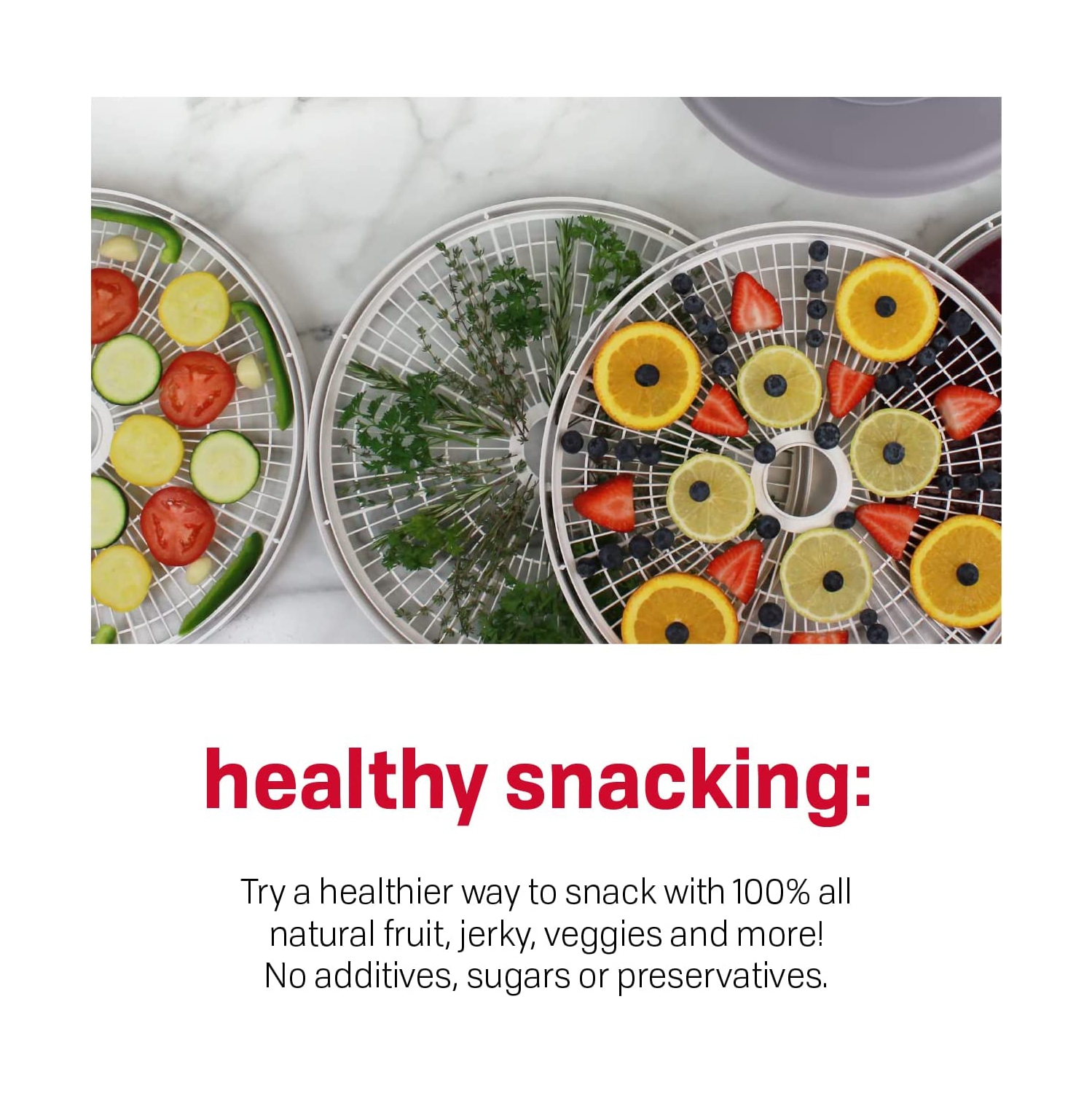 Nesco American 8 Tray Gardenmaster Pro Food Harvet Déshydrateur pour Jerky et Snacks - Blanc