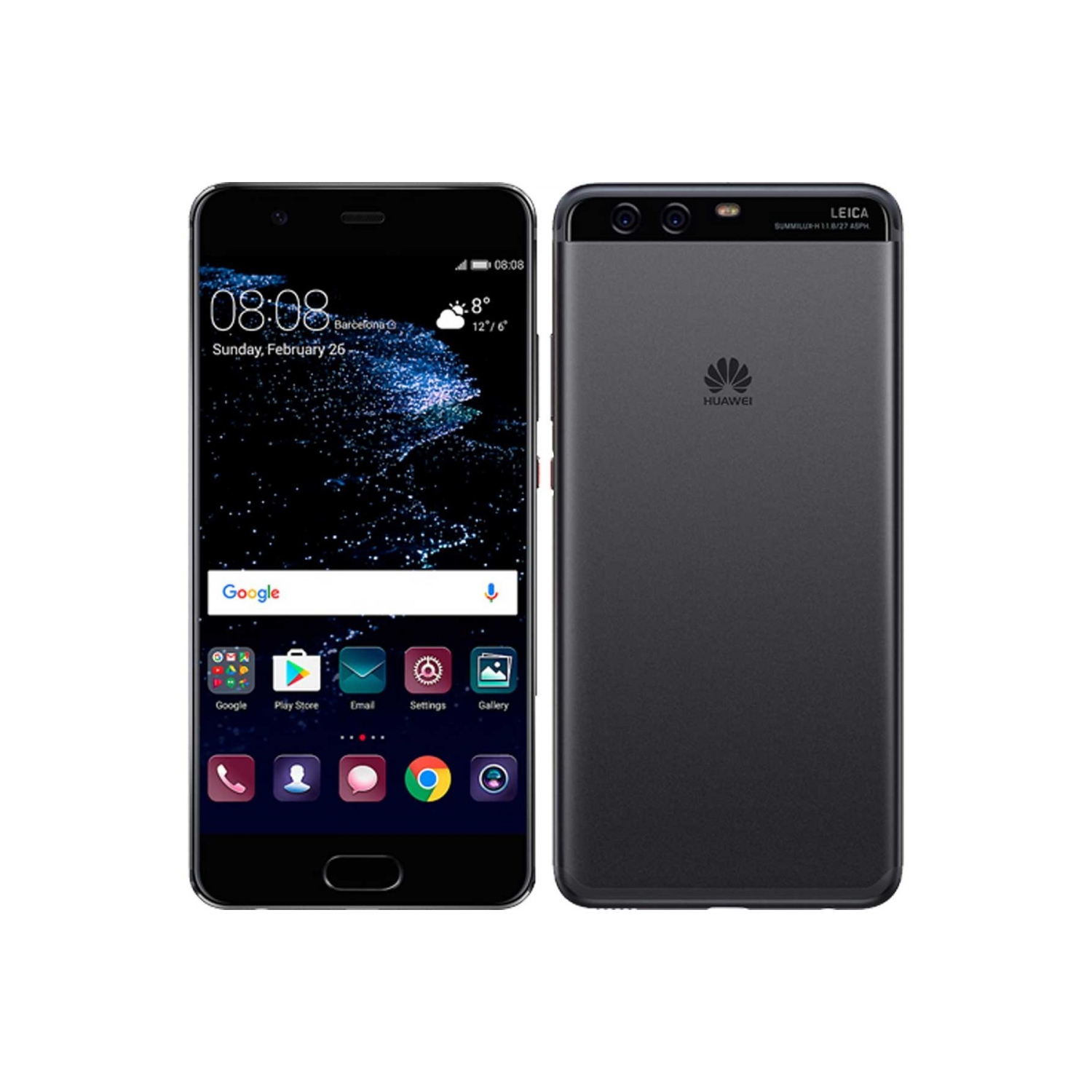 Refurbished (Excellent) - Huawei P10 (VTR-L09) 32GB Black Smartphone - Unlocked - Certified Refurbished