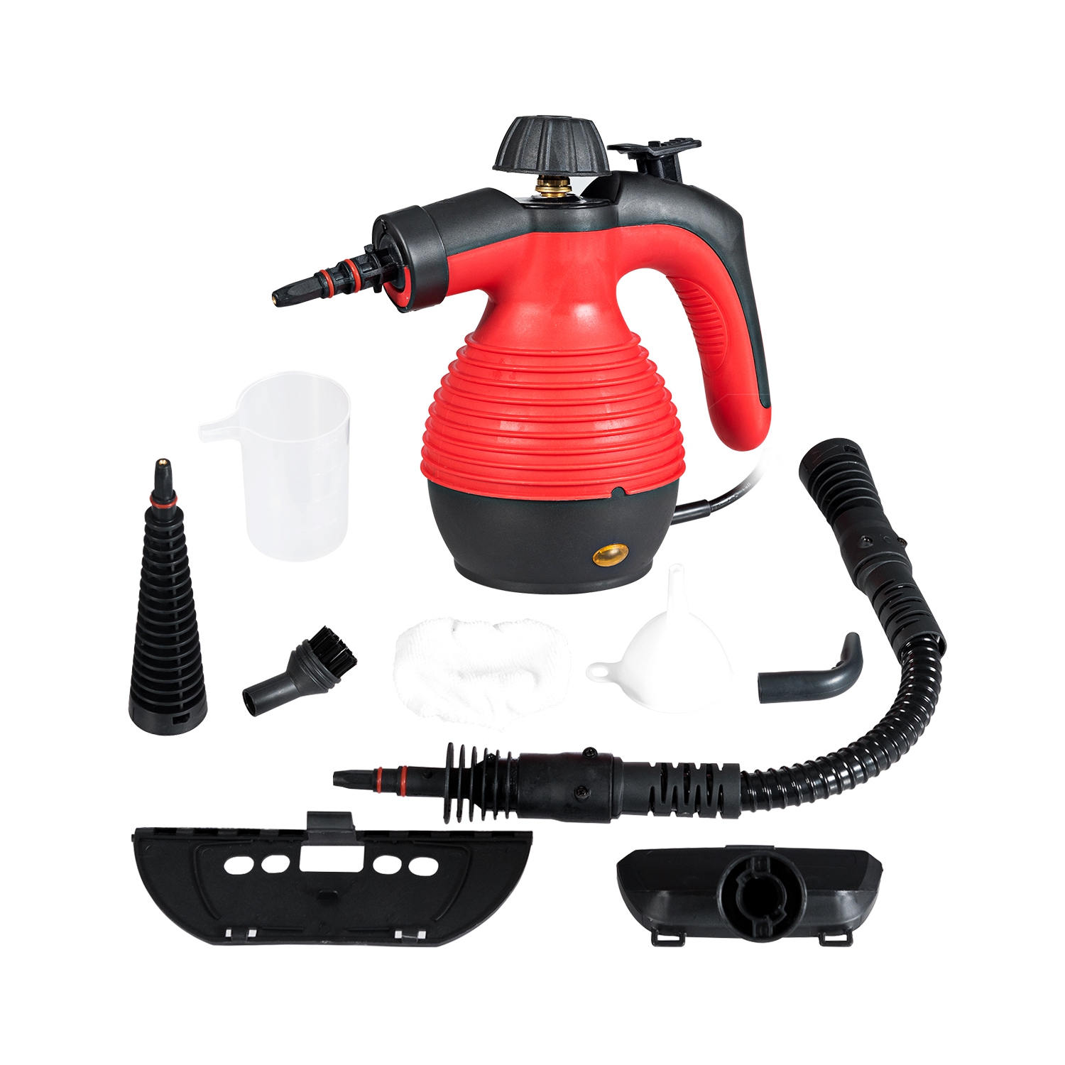 Costway Multifunction Portable Steamer Household Steam Cleaner 1050W W/Attachments Red