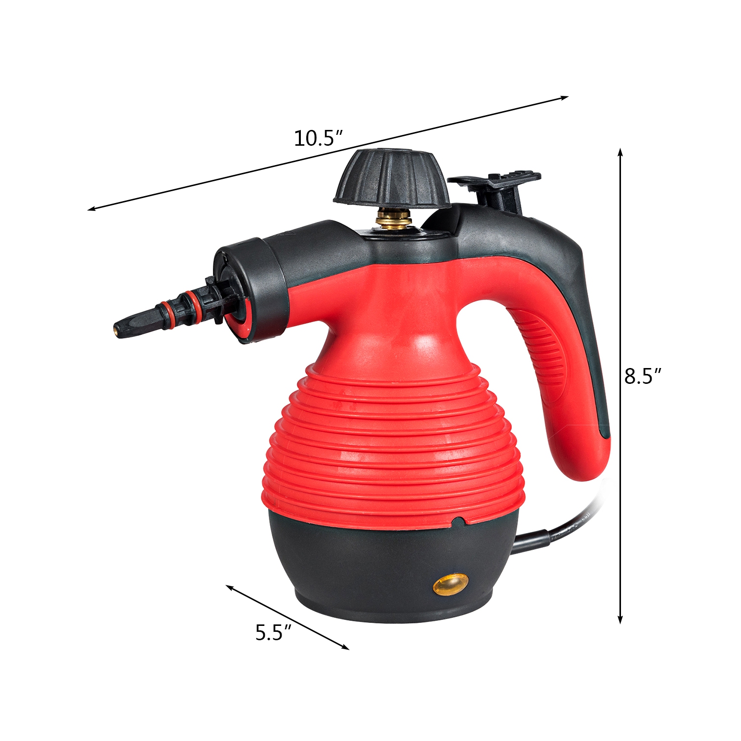 Costway Multifunction Portable Steamer Household Steam Cleaner 1050W W/Attachments Red