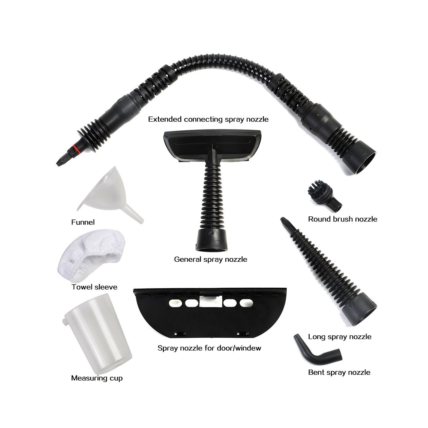 Costway Multifunction Portable Steamer Household Steam Cleaner 1050W W/Attachments Red