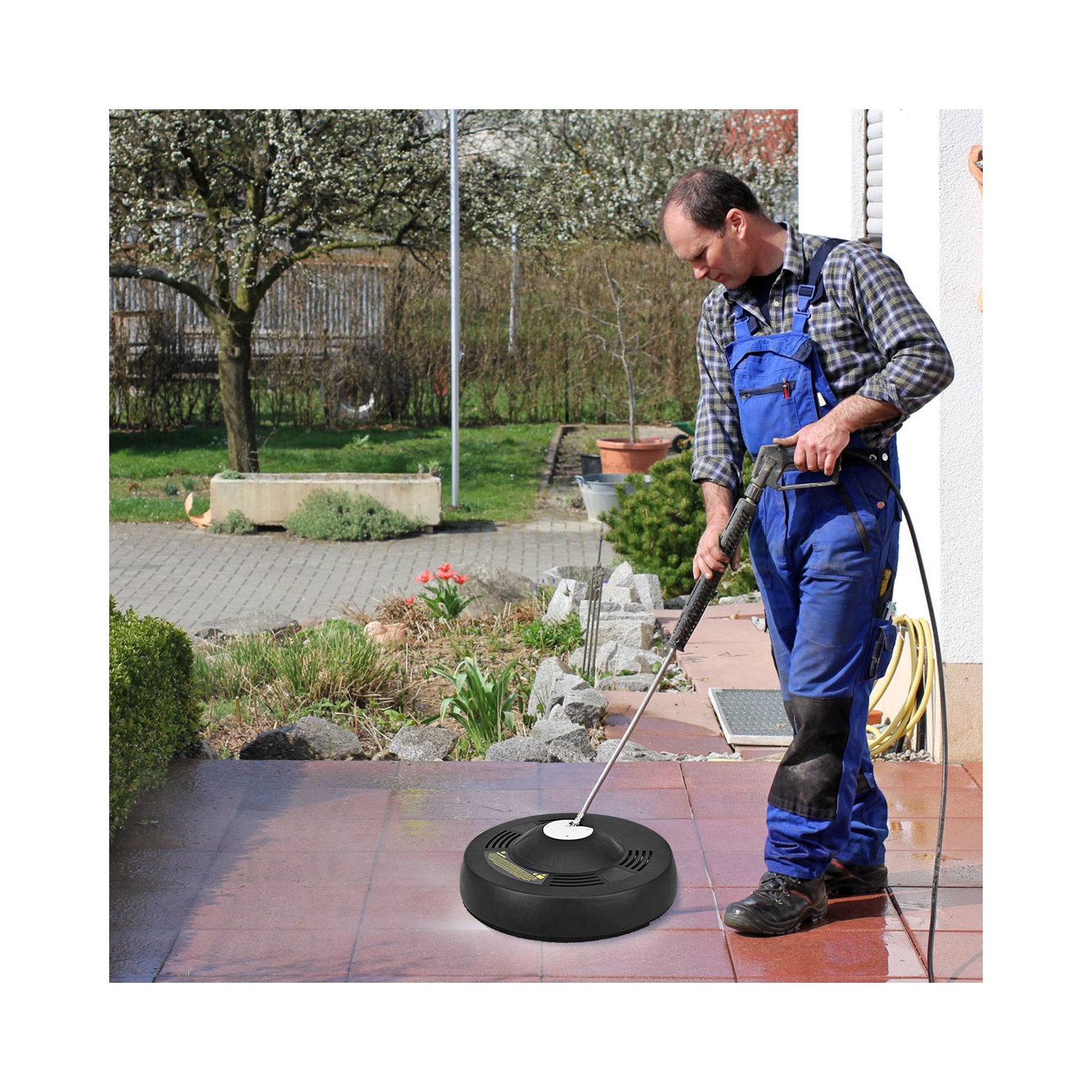 Costway 16-Inch Pressure Washer Surface Cleaner Attachment 3000 PSI