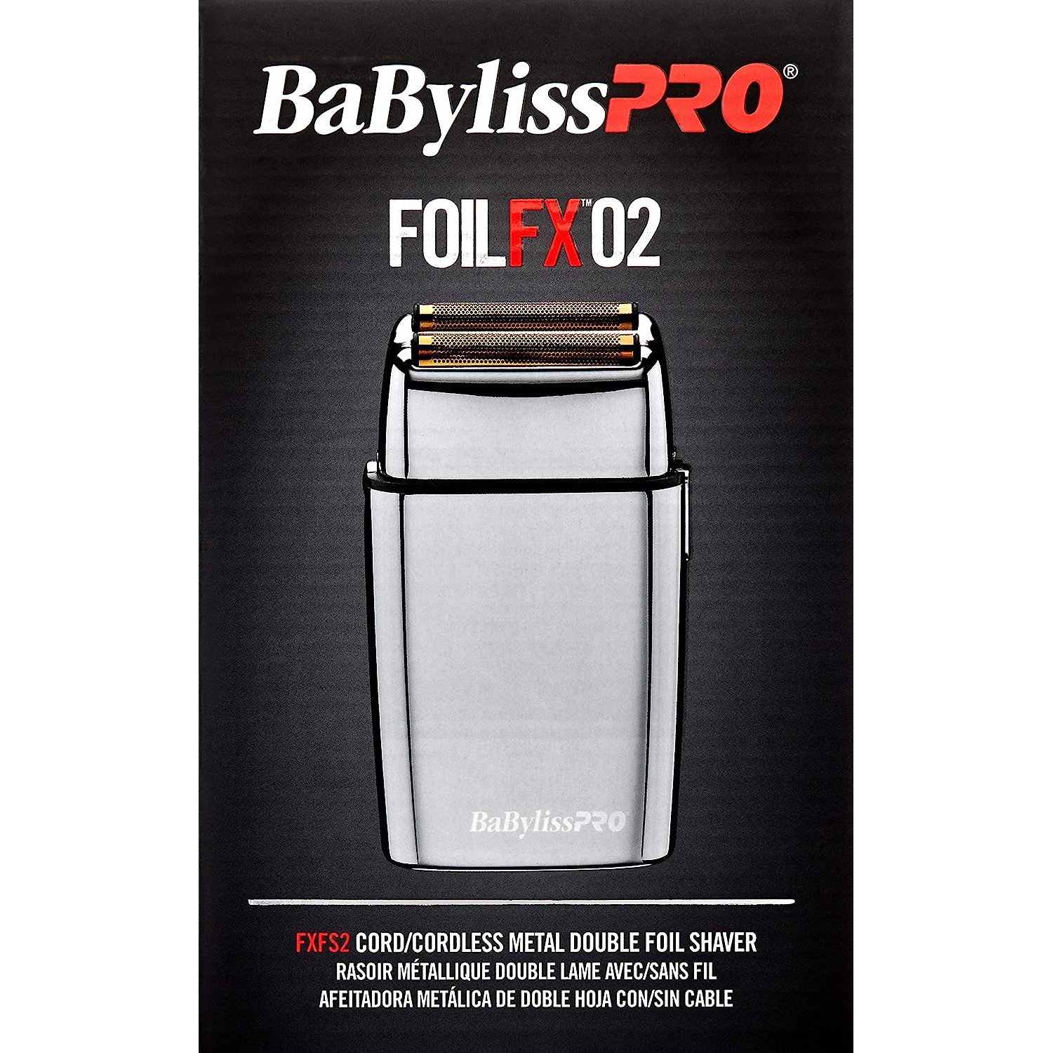 BaBylissPRO FOILFX02 Rasoir métallique double lame avec / sans fil