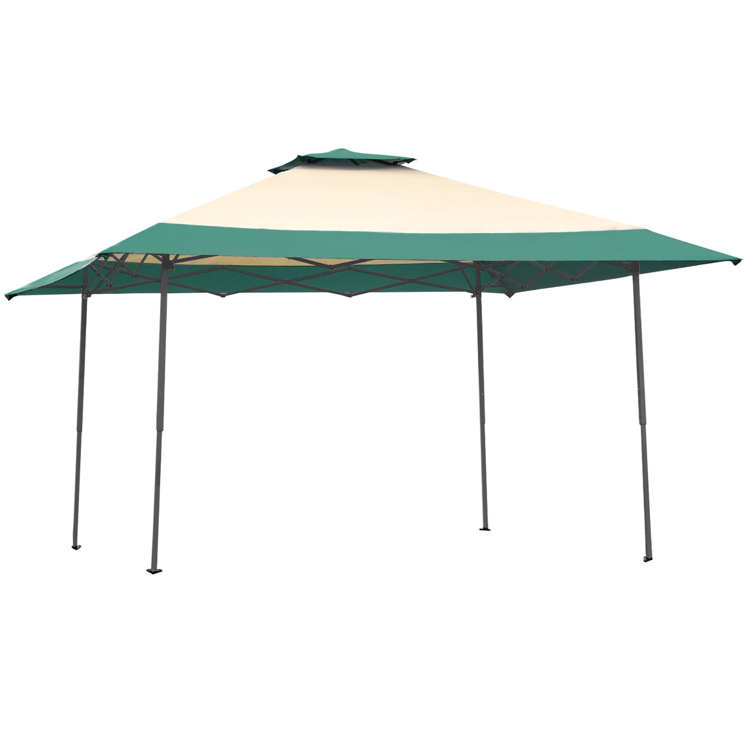 Costway 13'x13' Gazebo Canopy Shelter Awning Tent Patio Garden Green