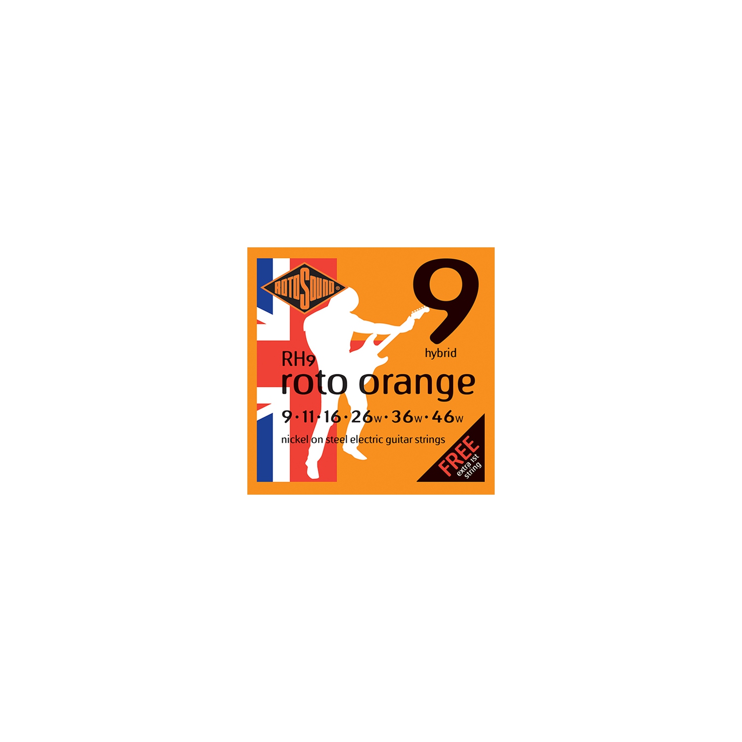 RotoSound RH9 Roto Orange Hybrid Guitar Strings - 9-46