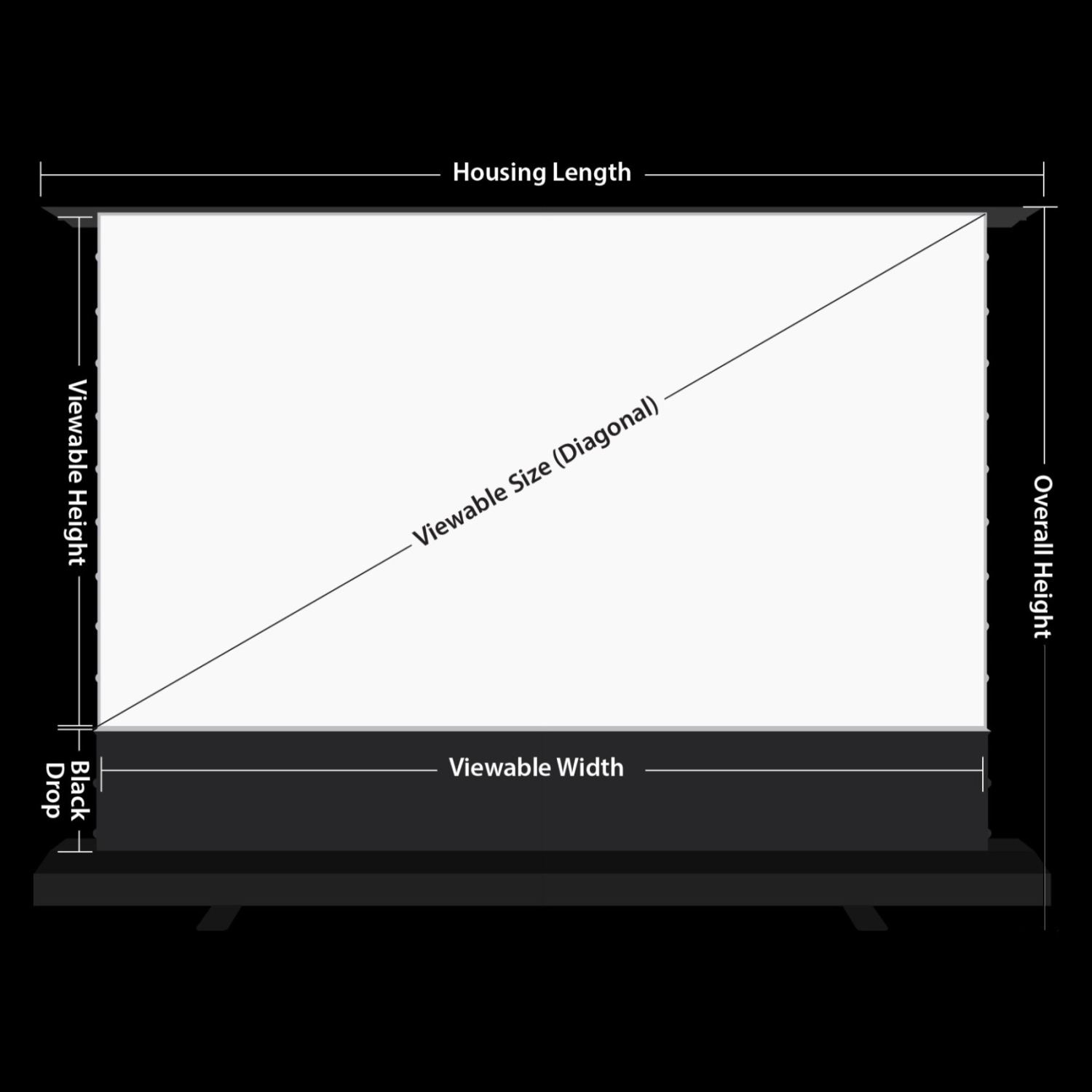 EluneVision – Écran ALR de plancher à très courte distance de projection motorisée Aurora 8K de 120&nbsp;po